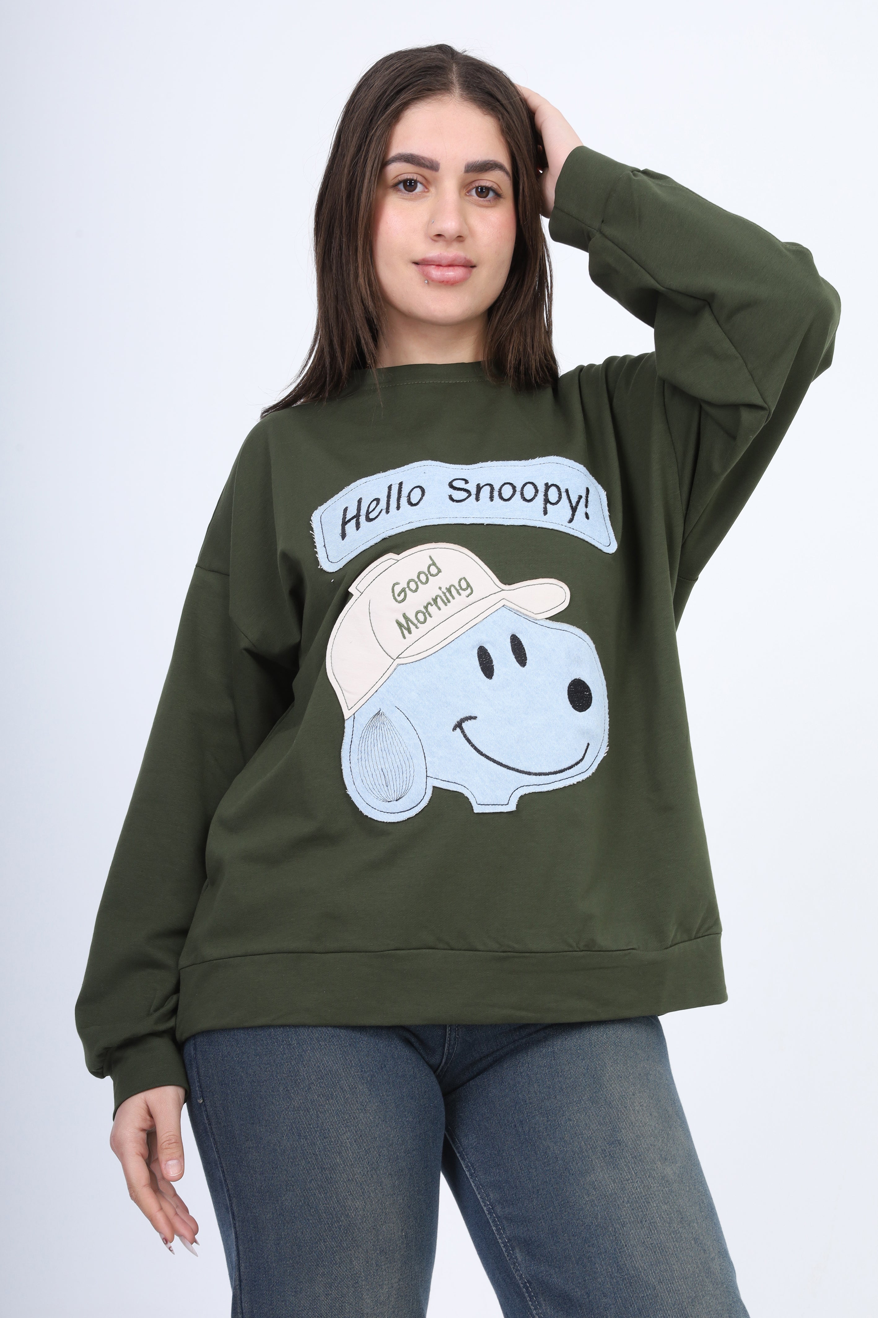 Cartoon Graphic Oversized Sweatshirt 2059S310