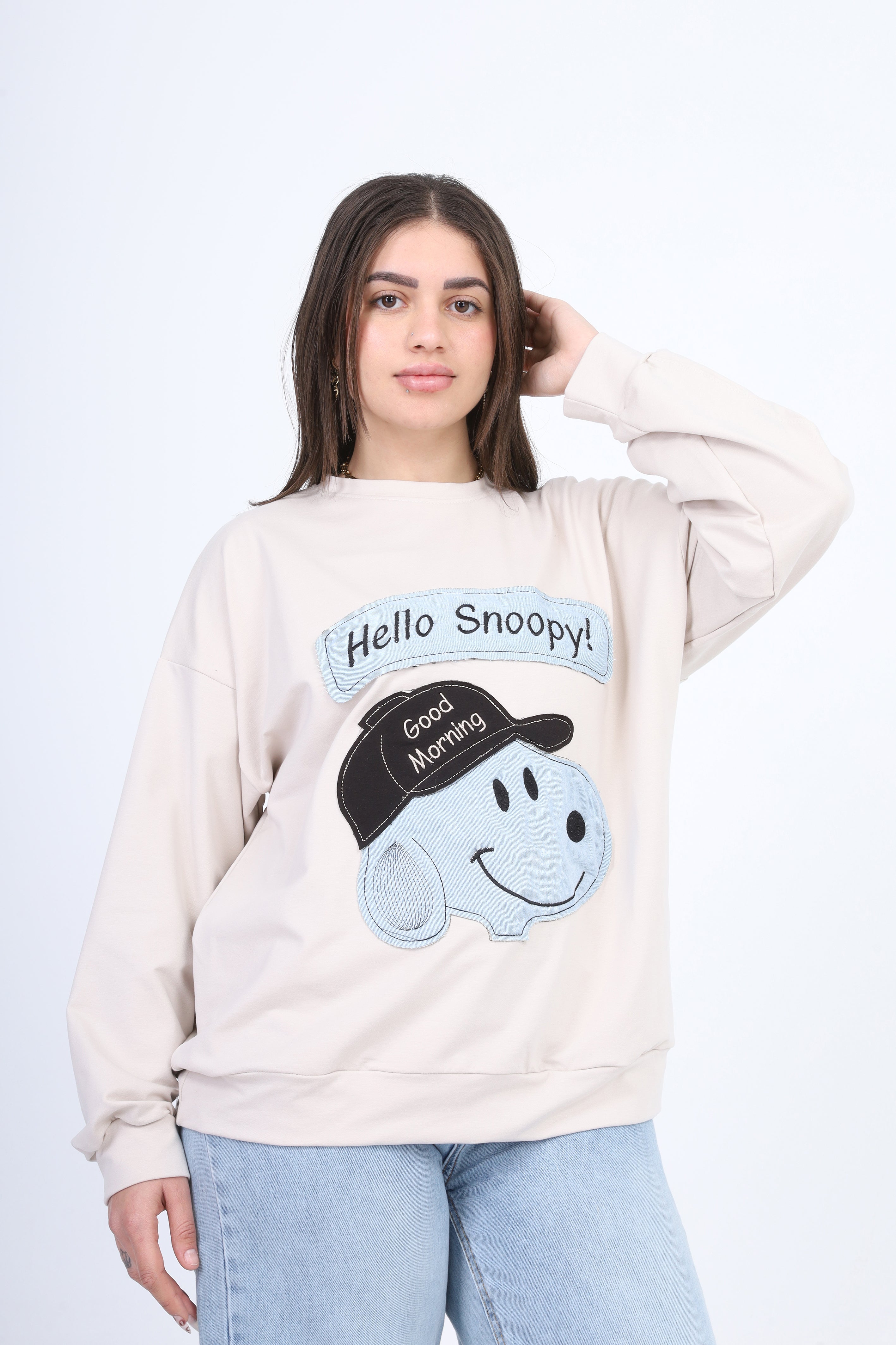 Cartoon Graphic Oversized Sweatshirt 2059S310