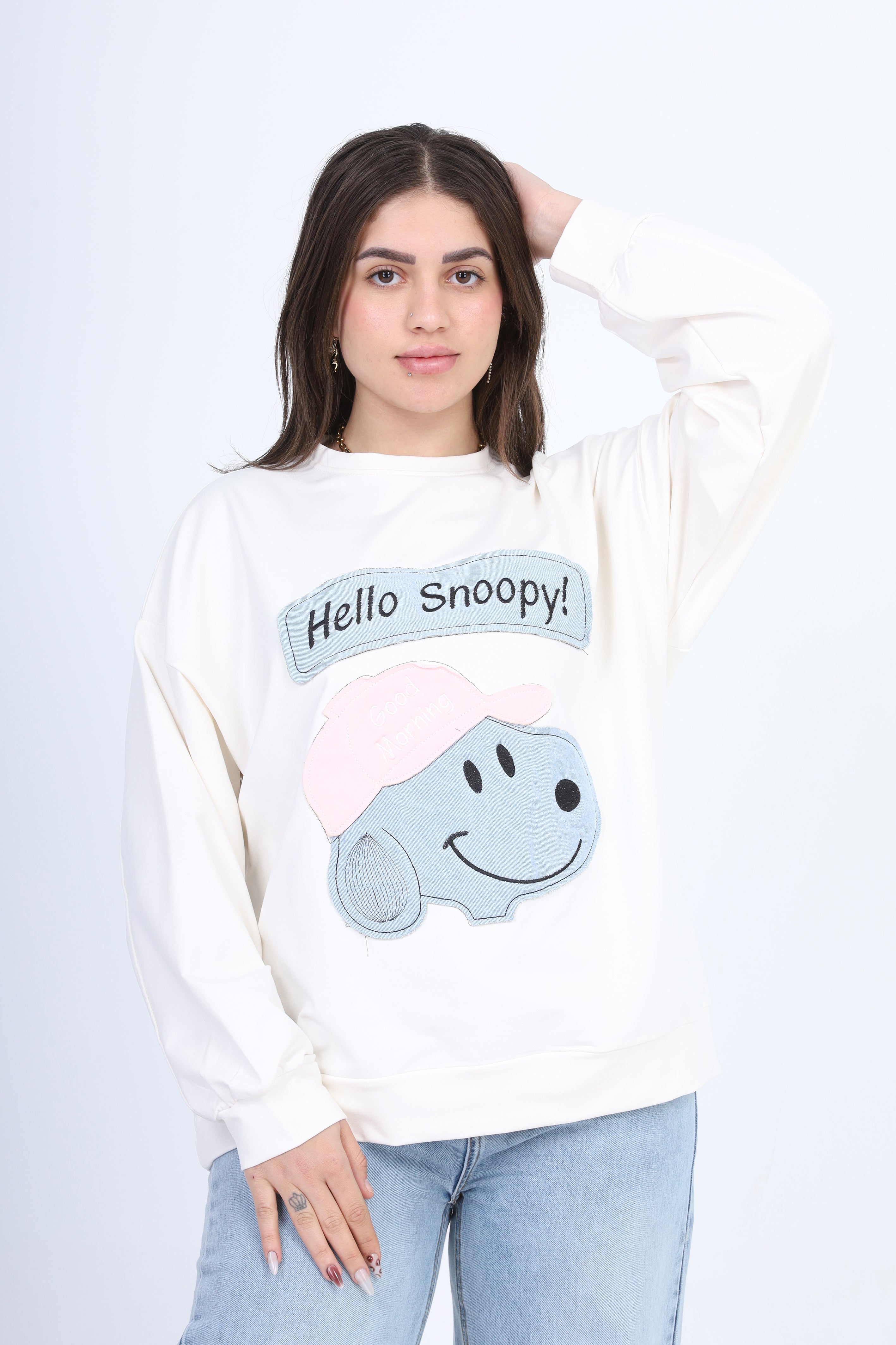 Cartoon Graphic Oversized Sweatshirt 2059S310
