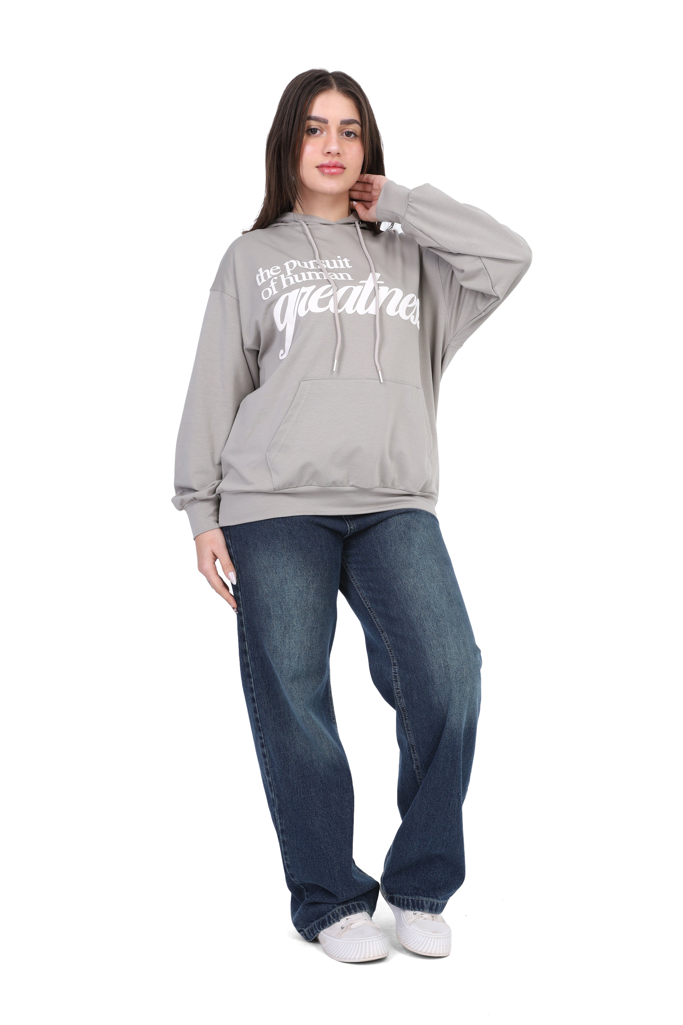Graphic Print Hoodie With Hood 2059S400