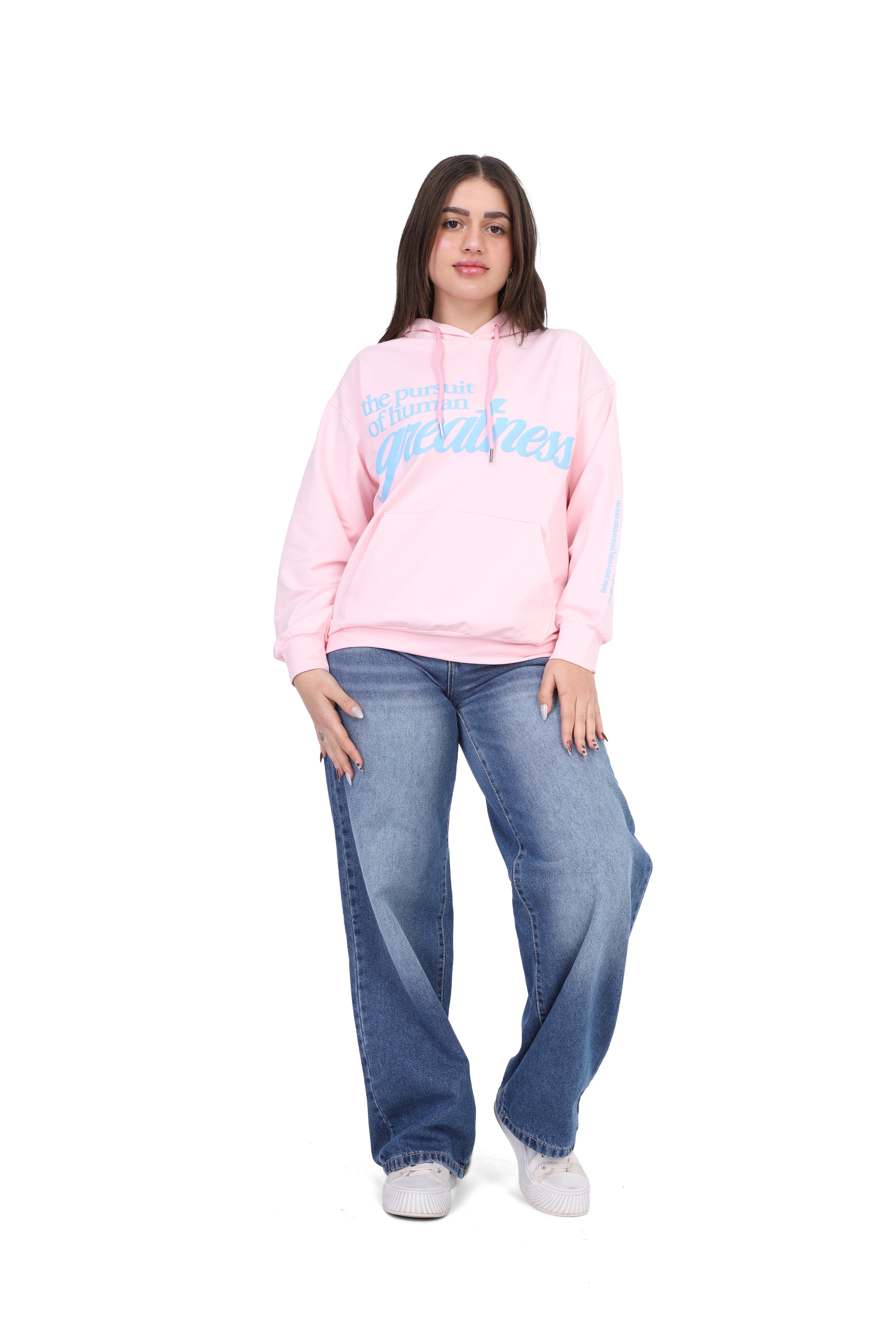 Graphic Print Hoodie With Hood 2059S400