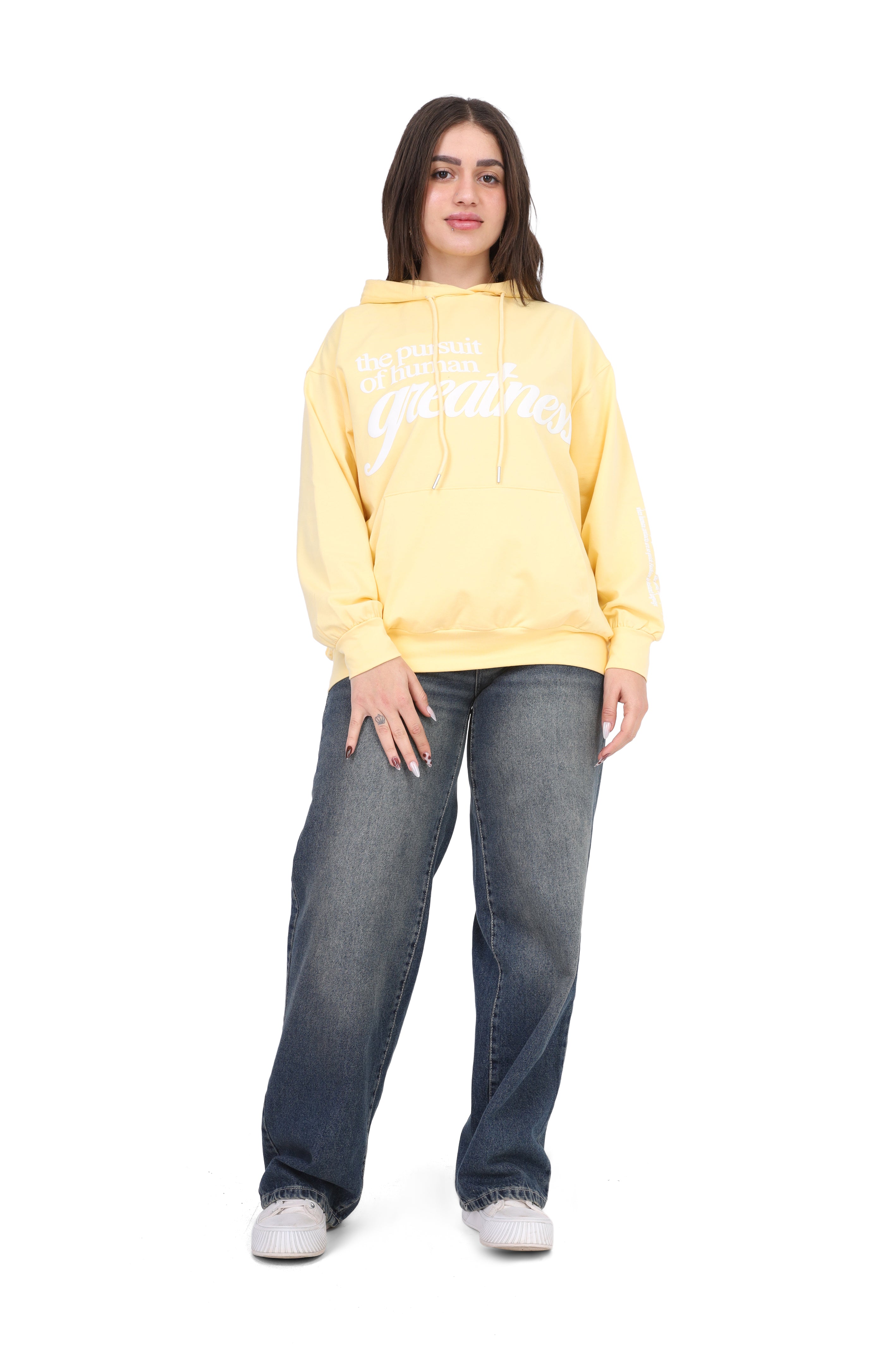 Graphic Print Hoodie With Hood 2059S400