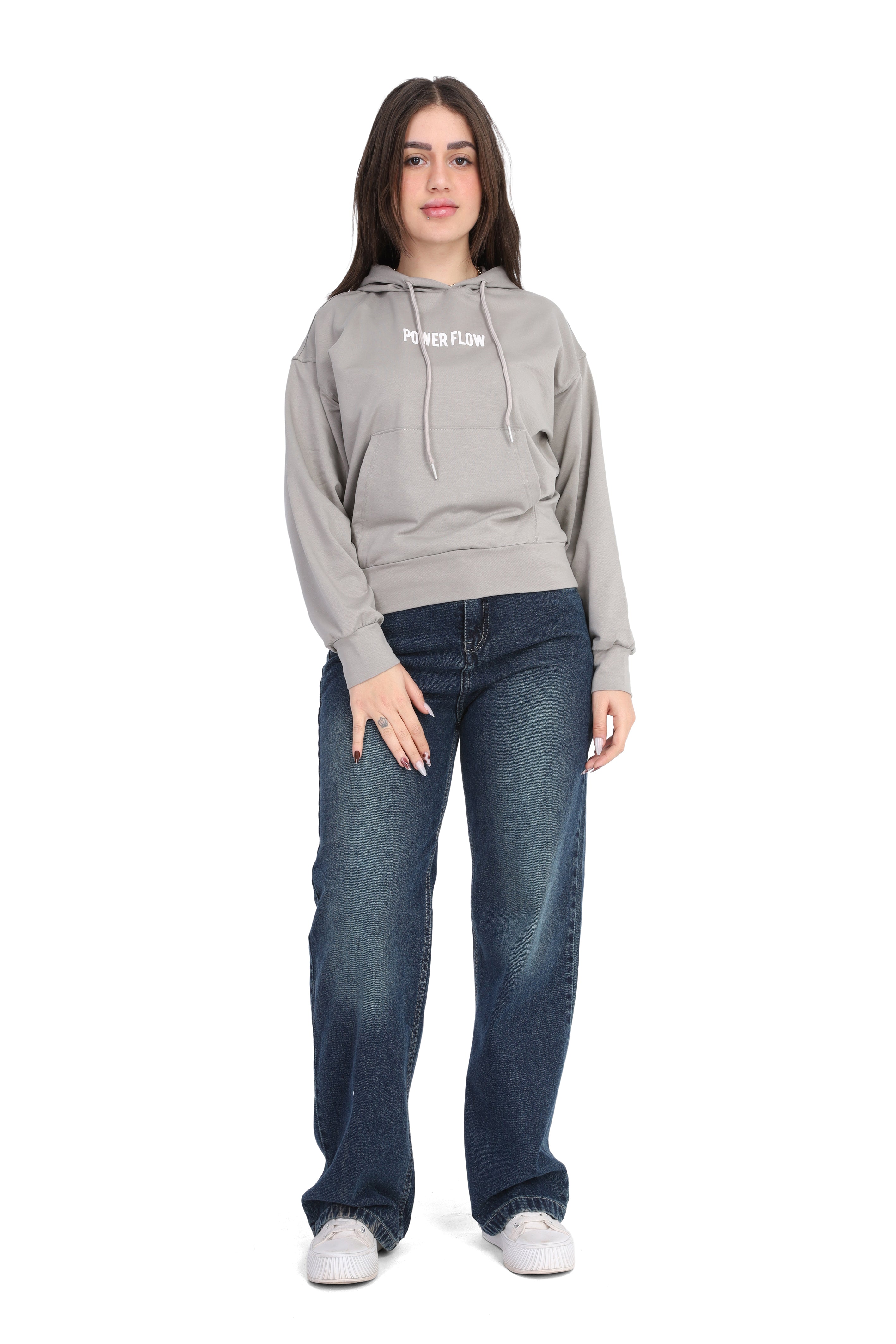 Cropped Hoodie with Hood 2059S401