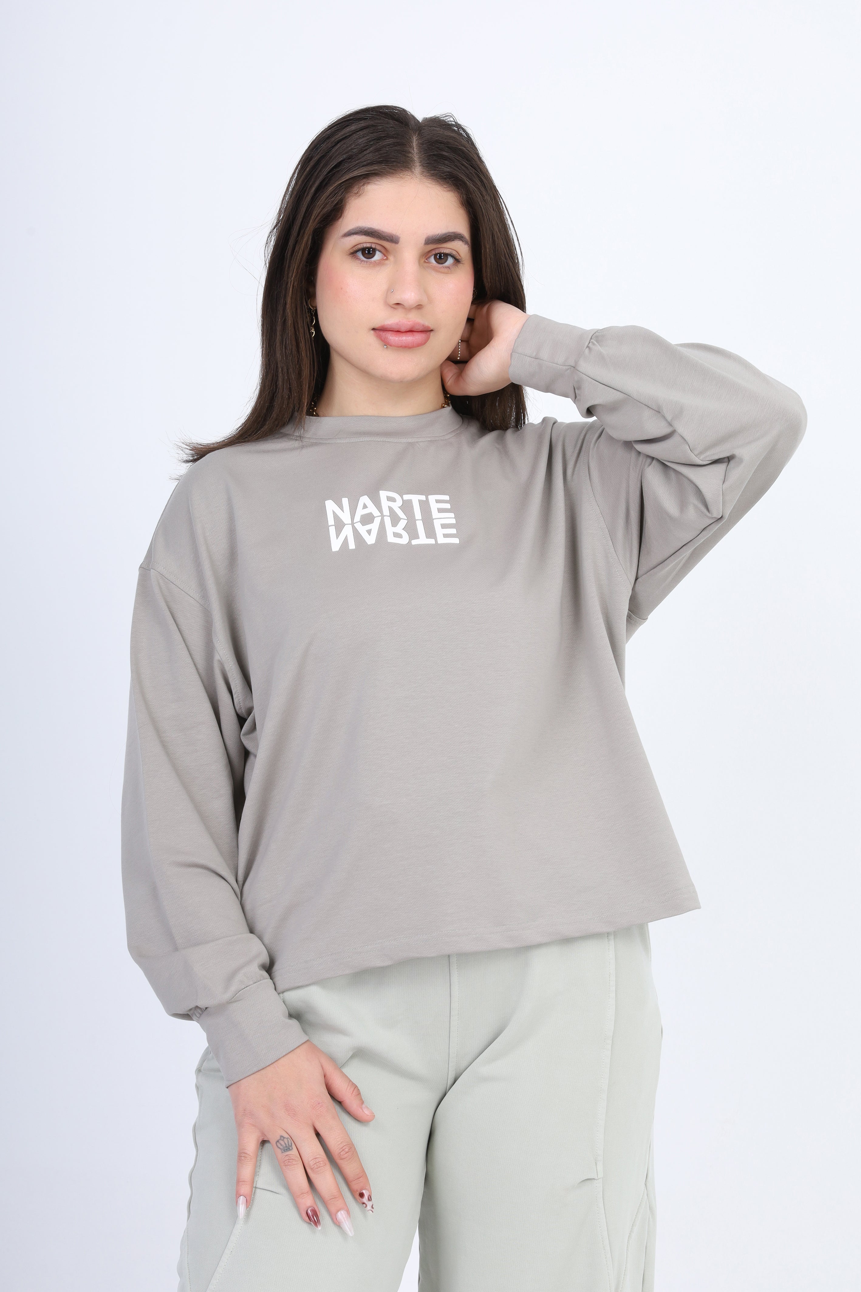 Printed Oversized Sweatshirt 2059S402