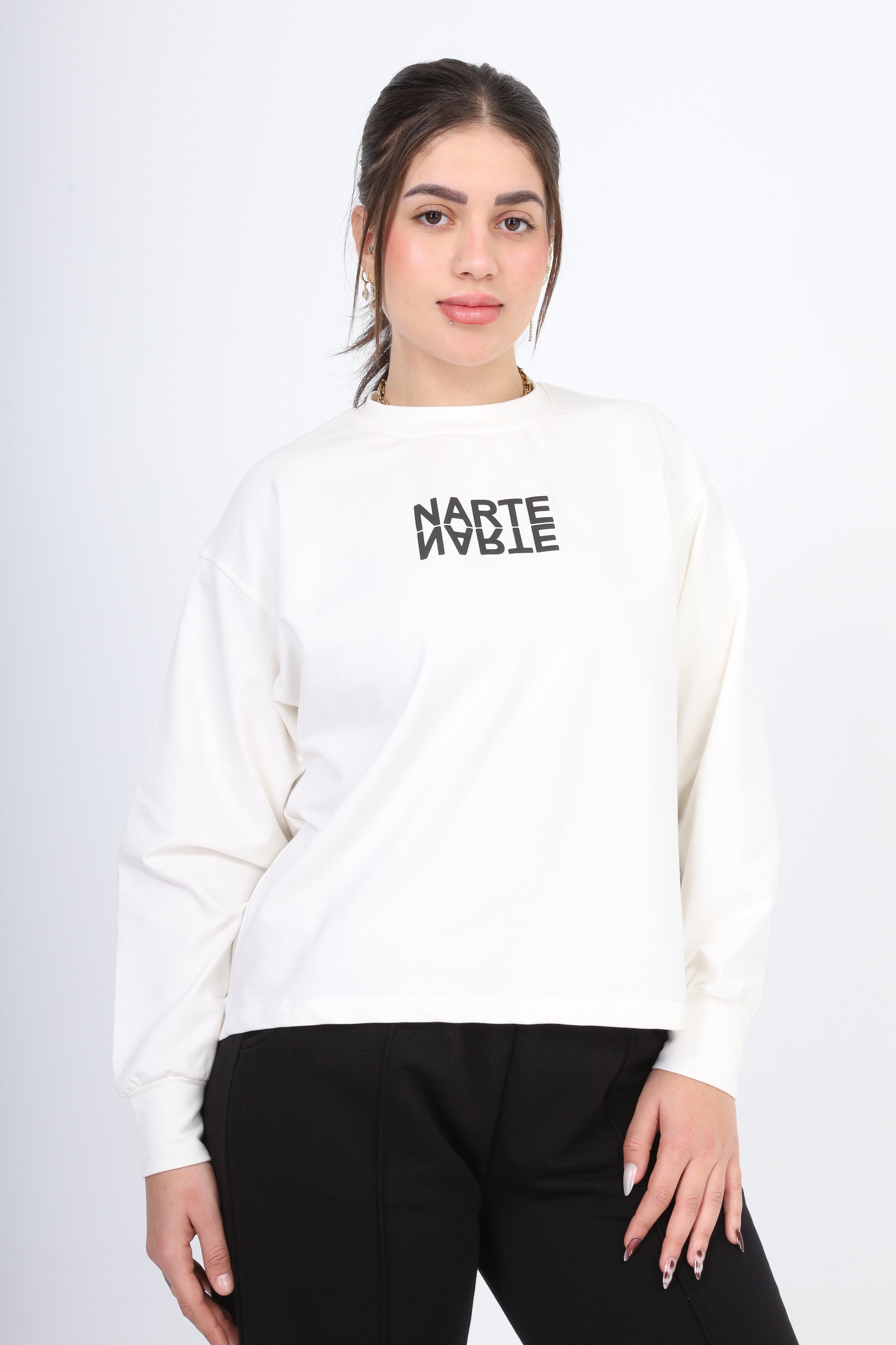 Printed Oversized Sweatshirt 2059S402