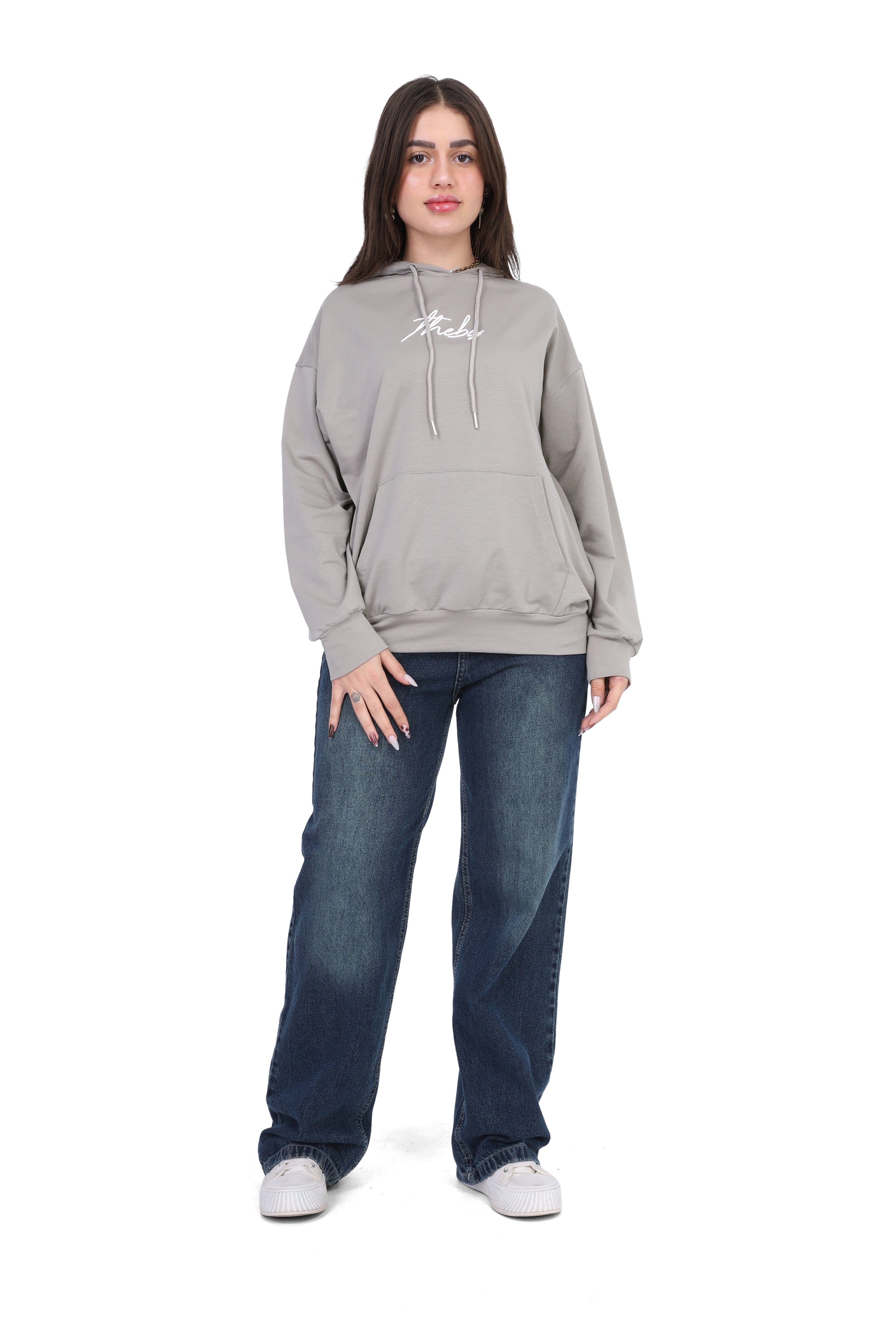 Hooded Sweatshirt with Back Graphic Print 2059S403