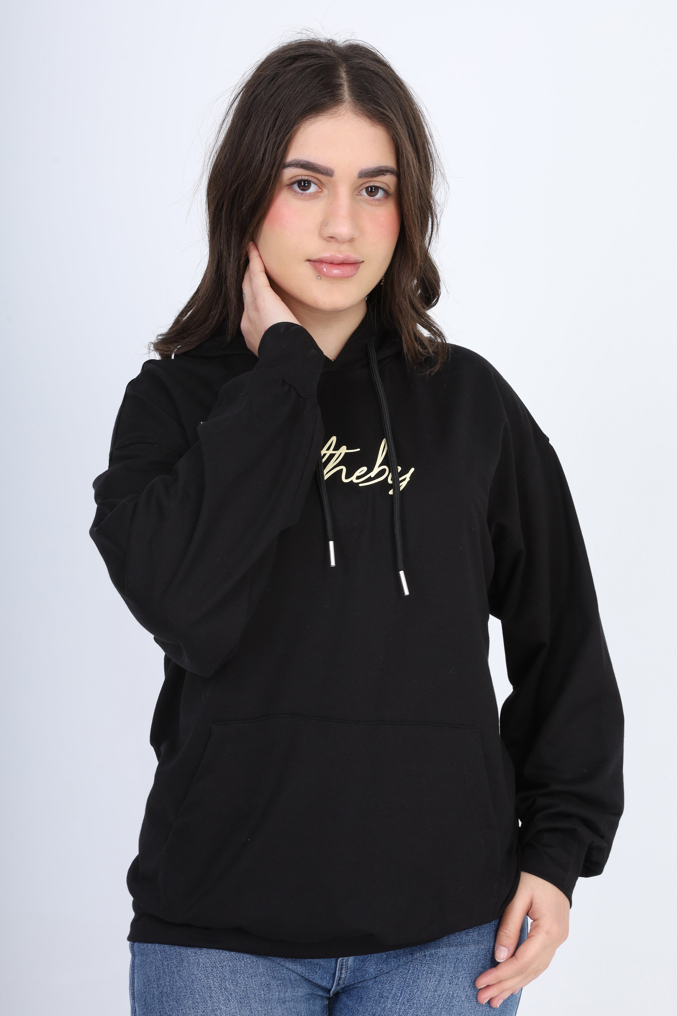 Hooded Sweatshirt with Back Graphic Print 2059S403