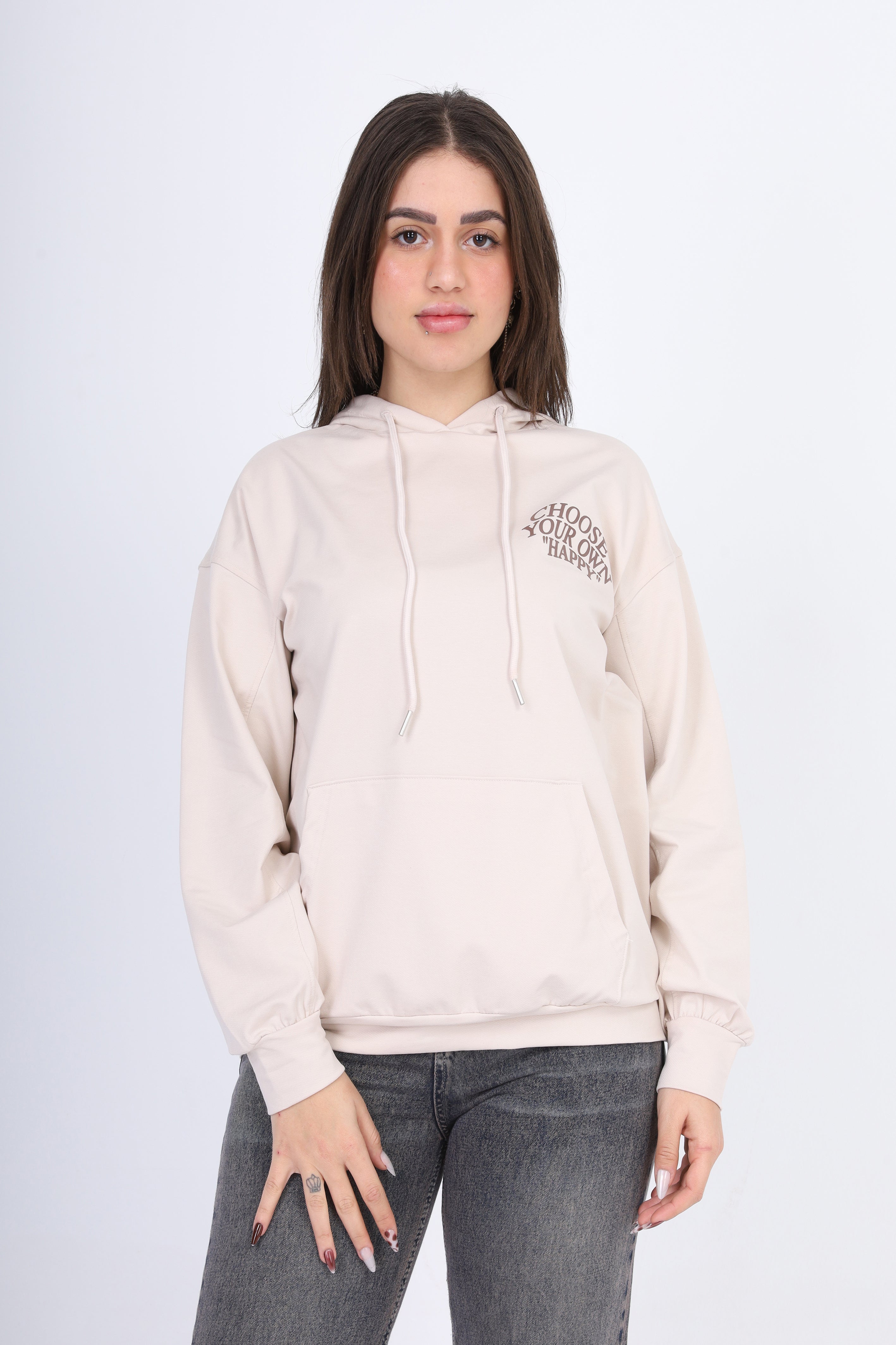 Graphic Print Hoodie With Hood 2059S409