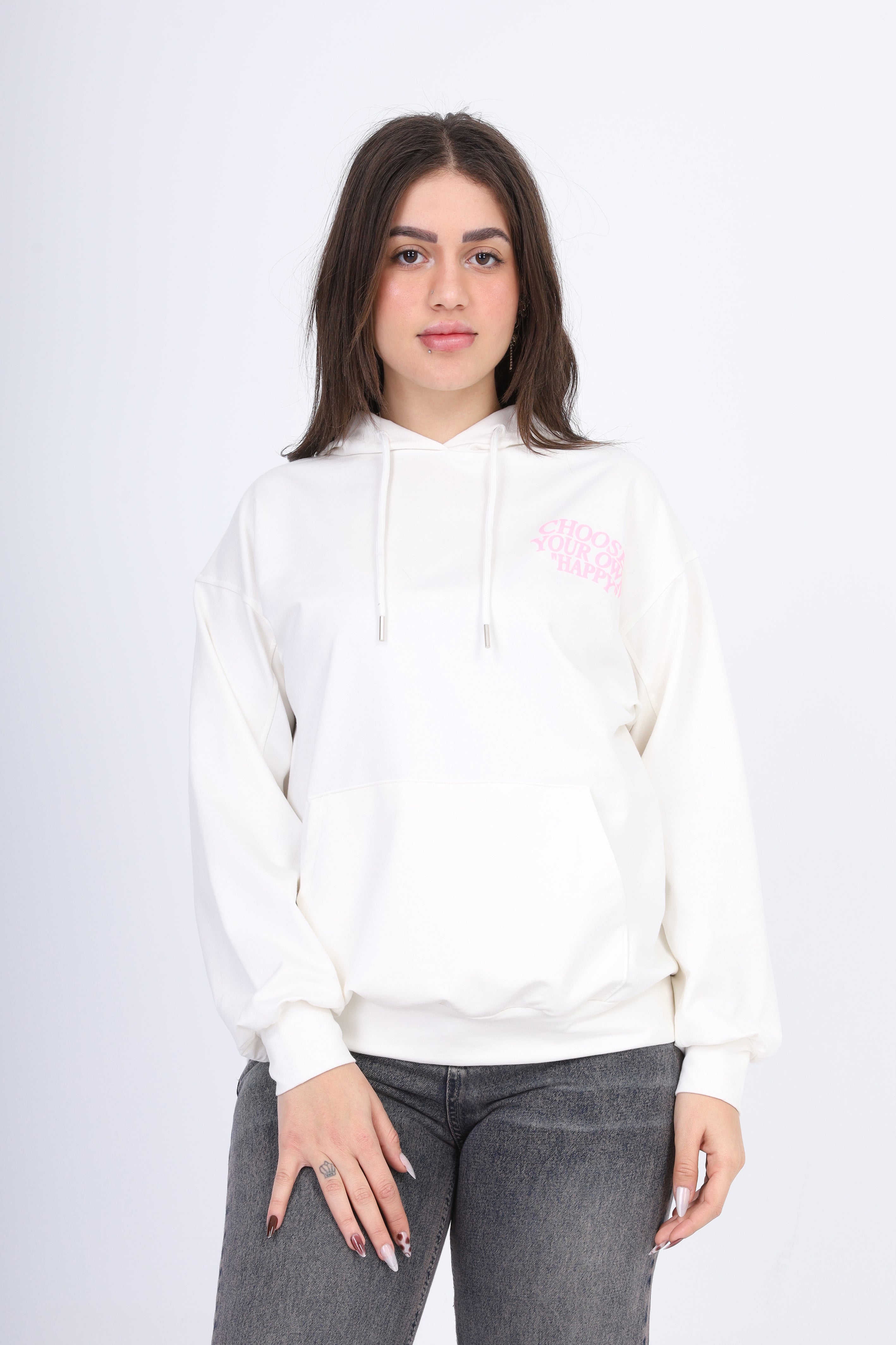 Graphic Print Hoodie With Hood 2059S409