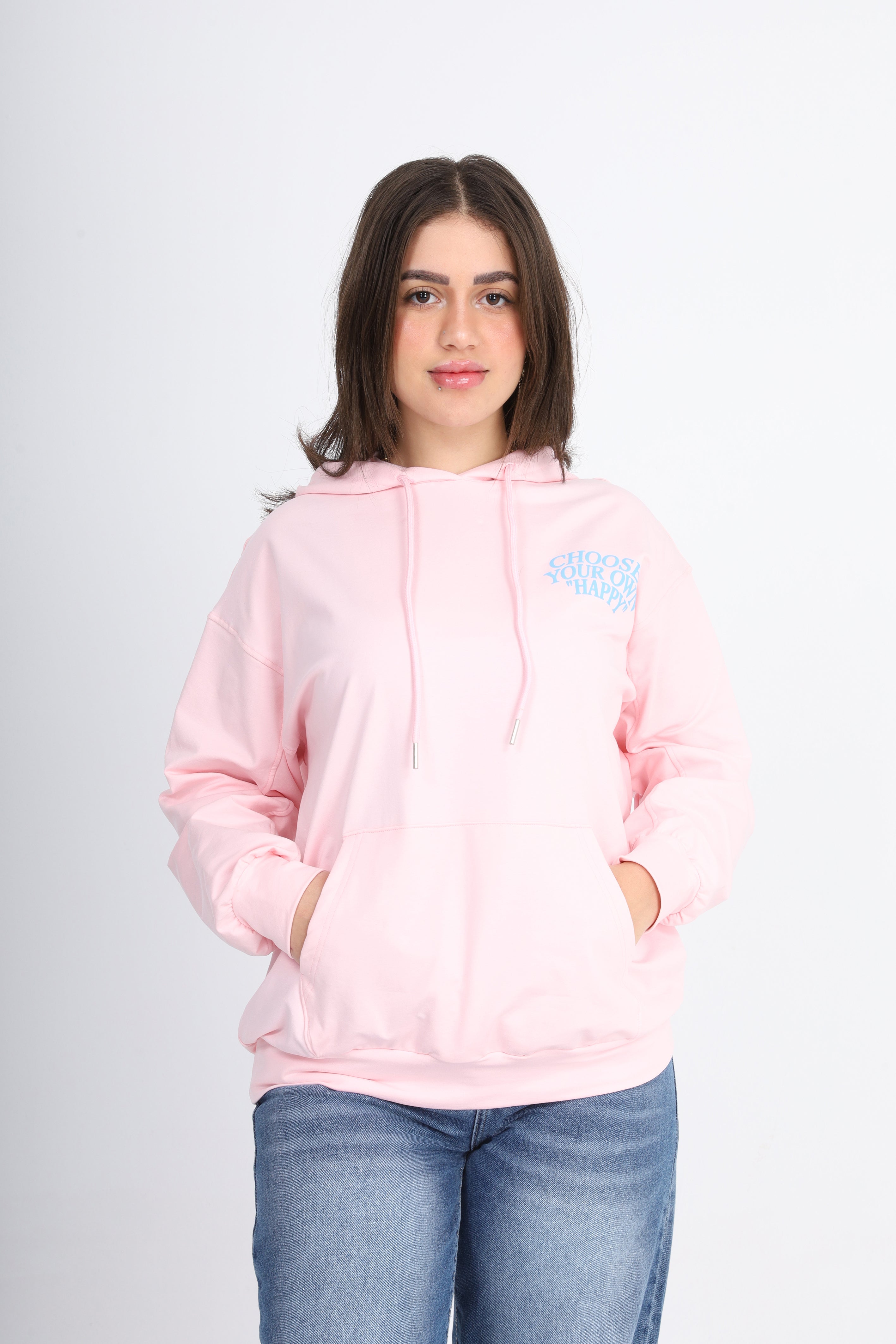 Graphic Print Hoodie With Hood 2059S409