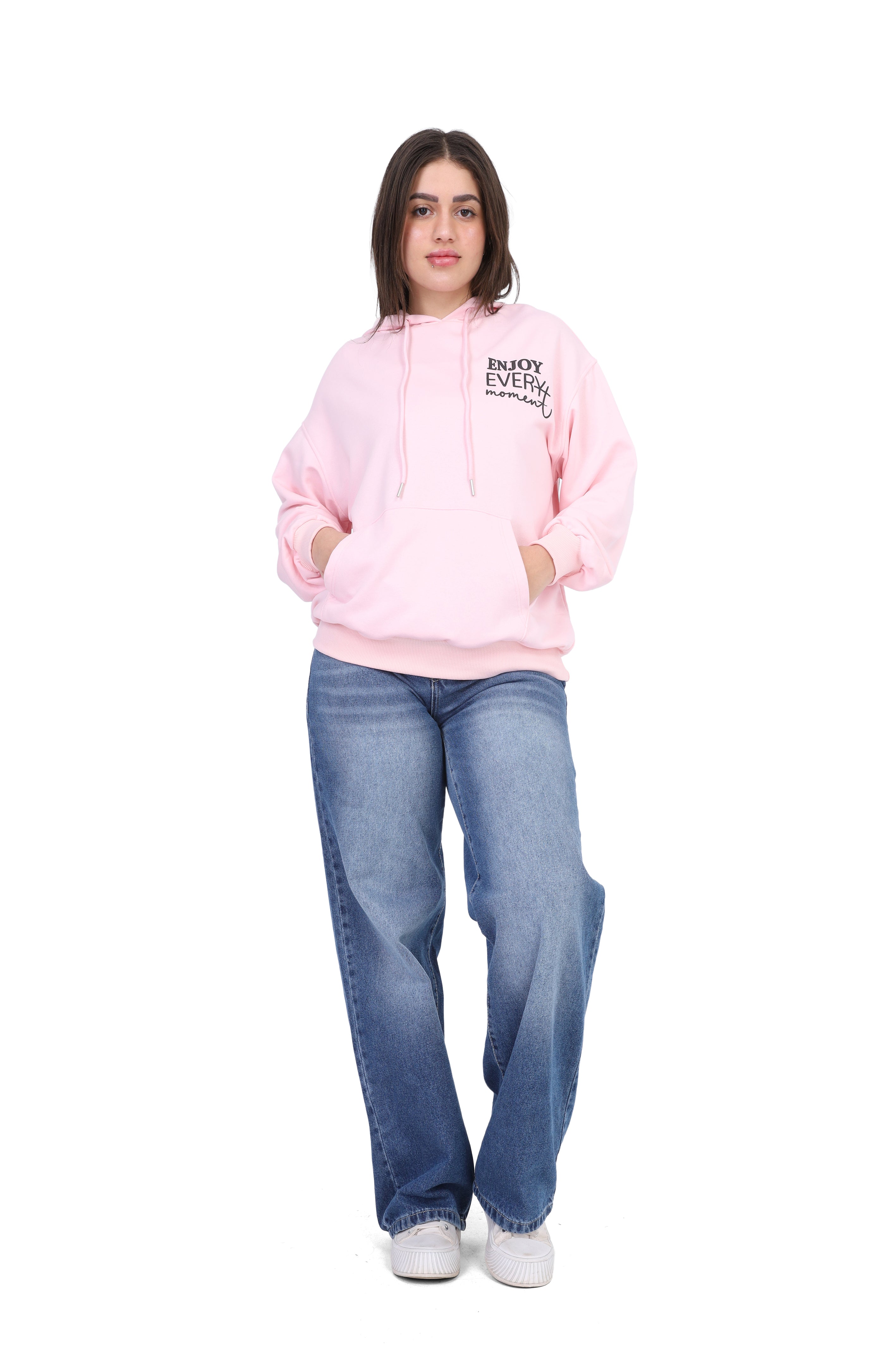 Graphic Print Hoodie With Hood 2059S410