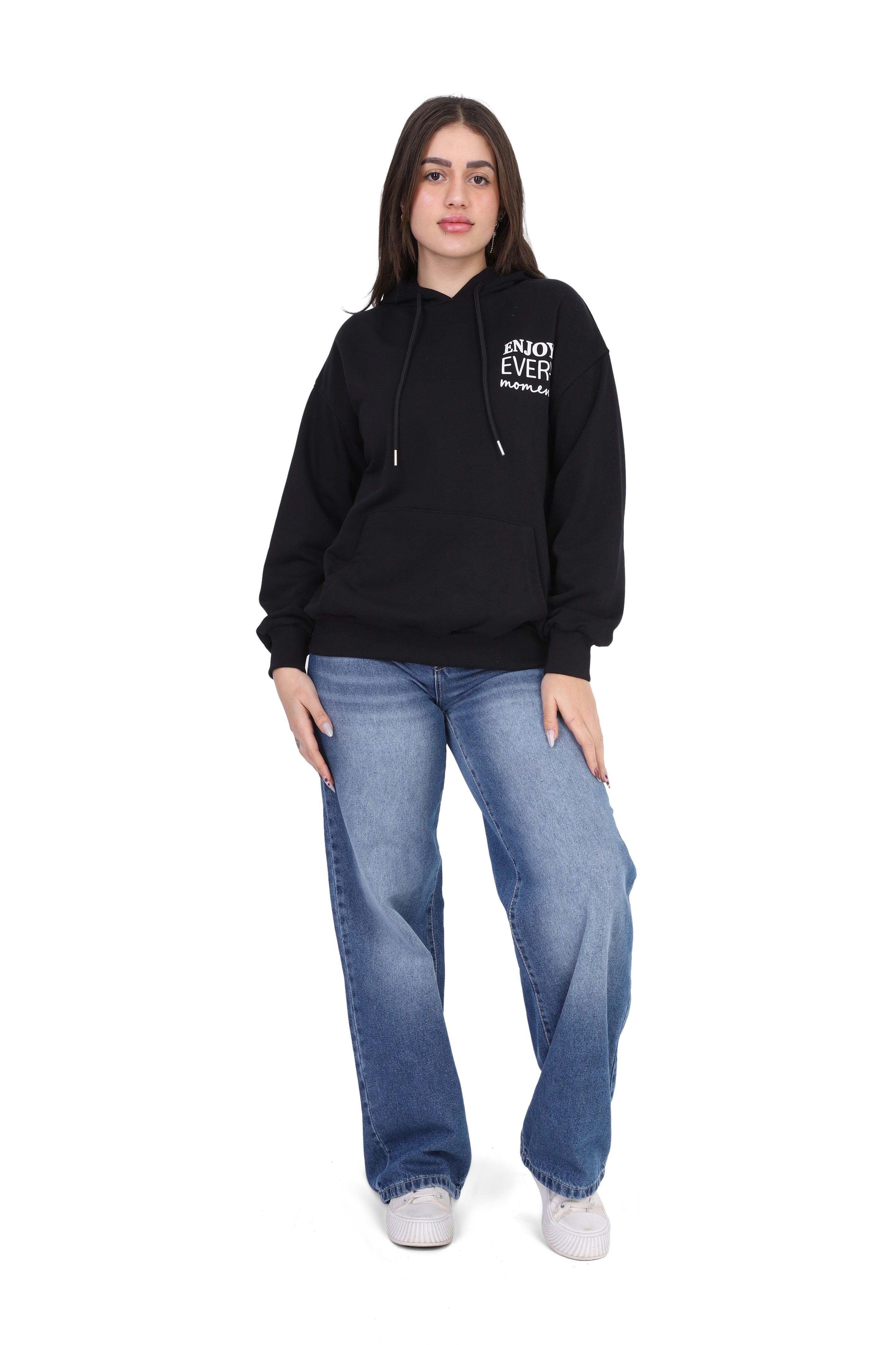Graphic Print Hoodie With Hood 2059S410
