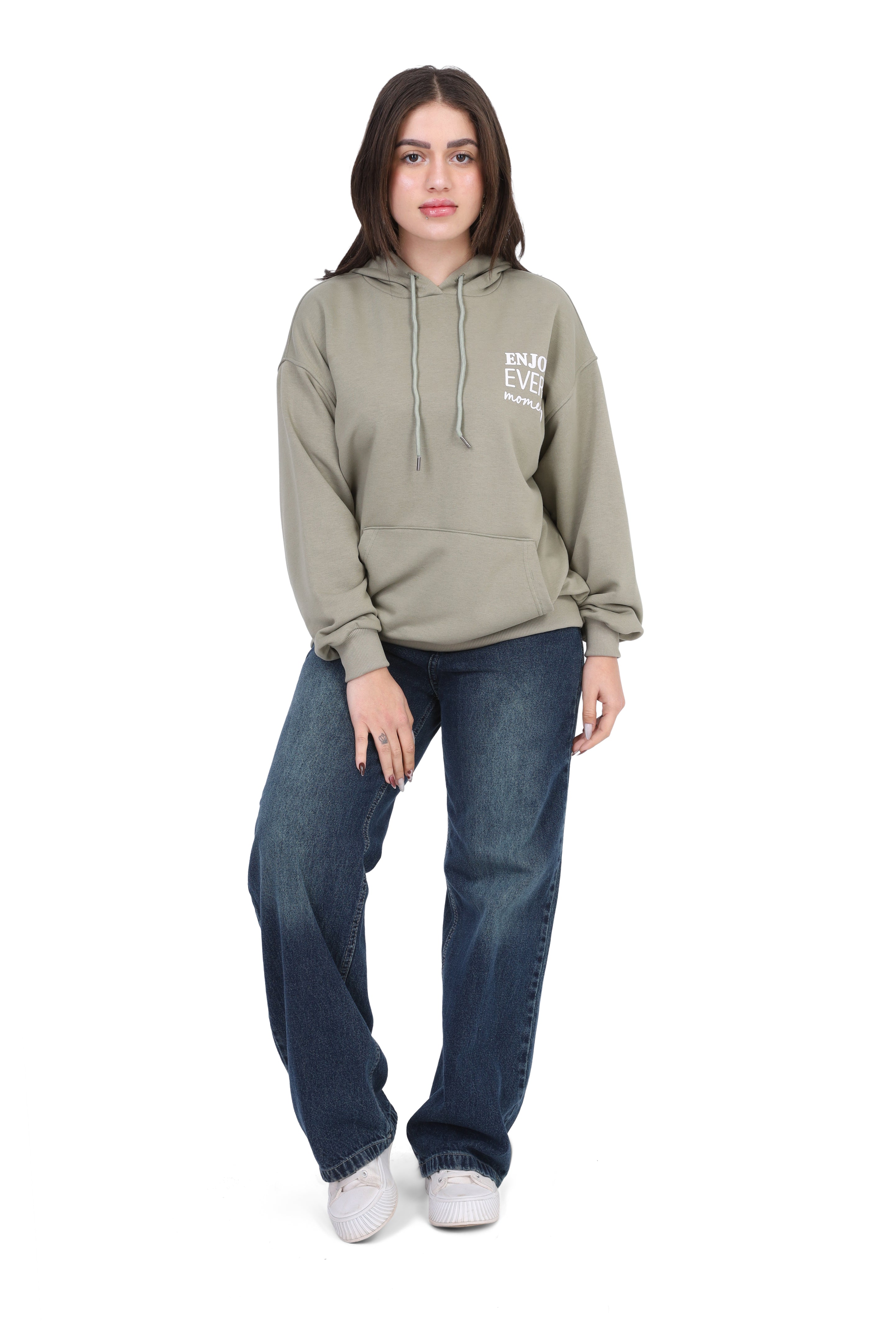 Graphic Print Hoodie With Hood 2059S410