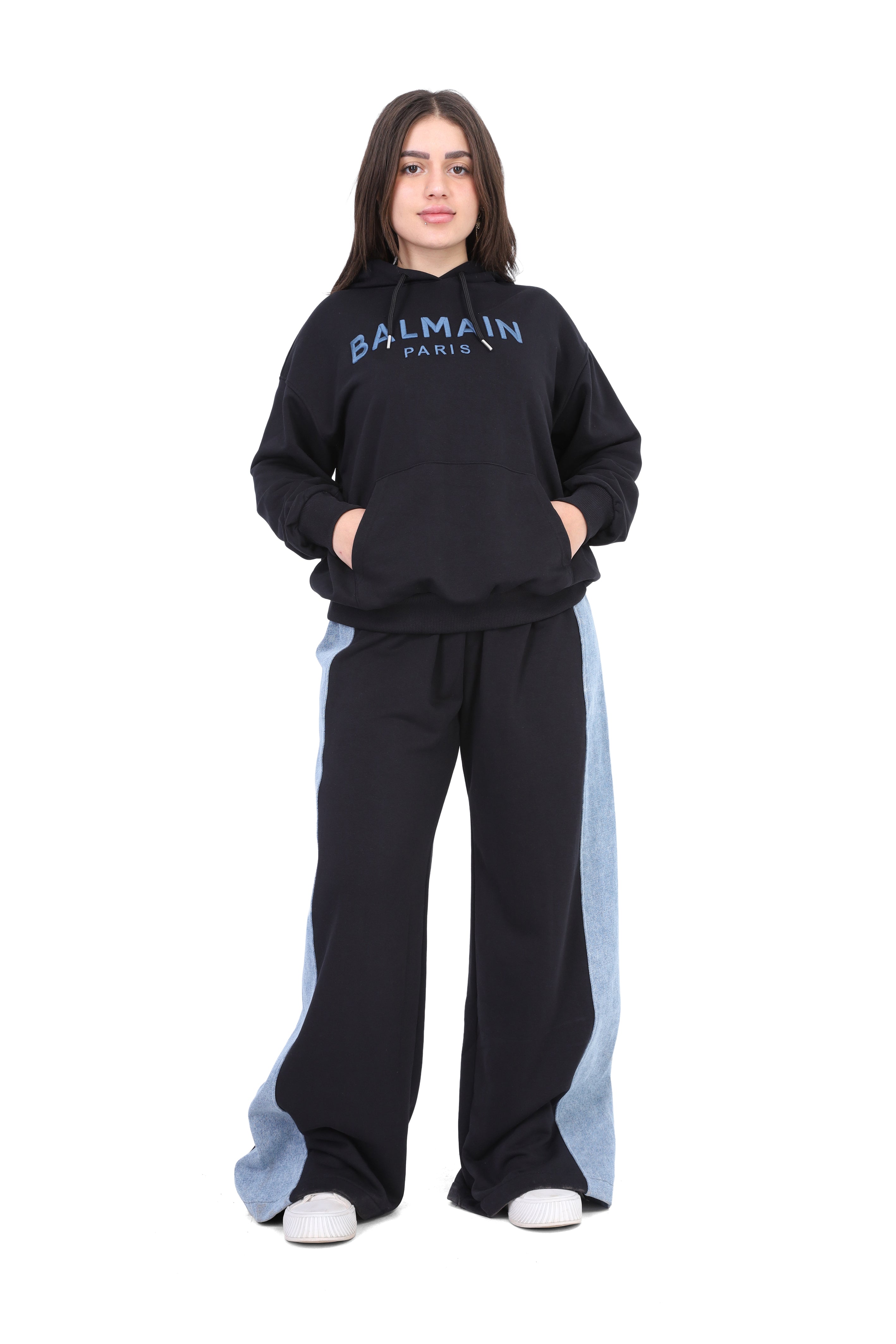Oversized Hoodie & Wide-Leg Sweatpants Set 2059S411