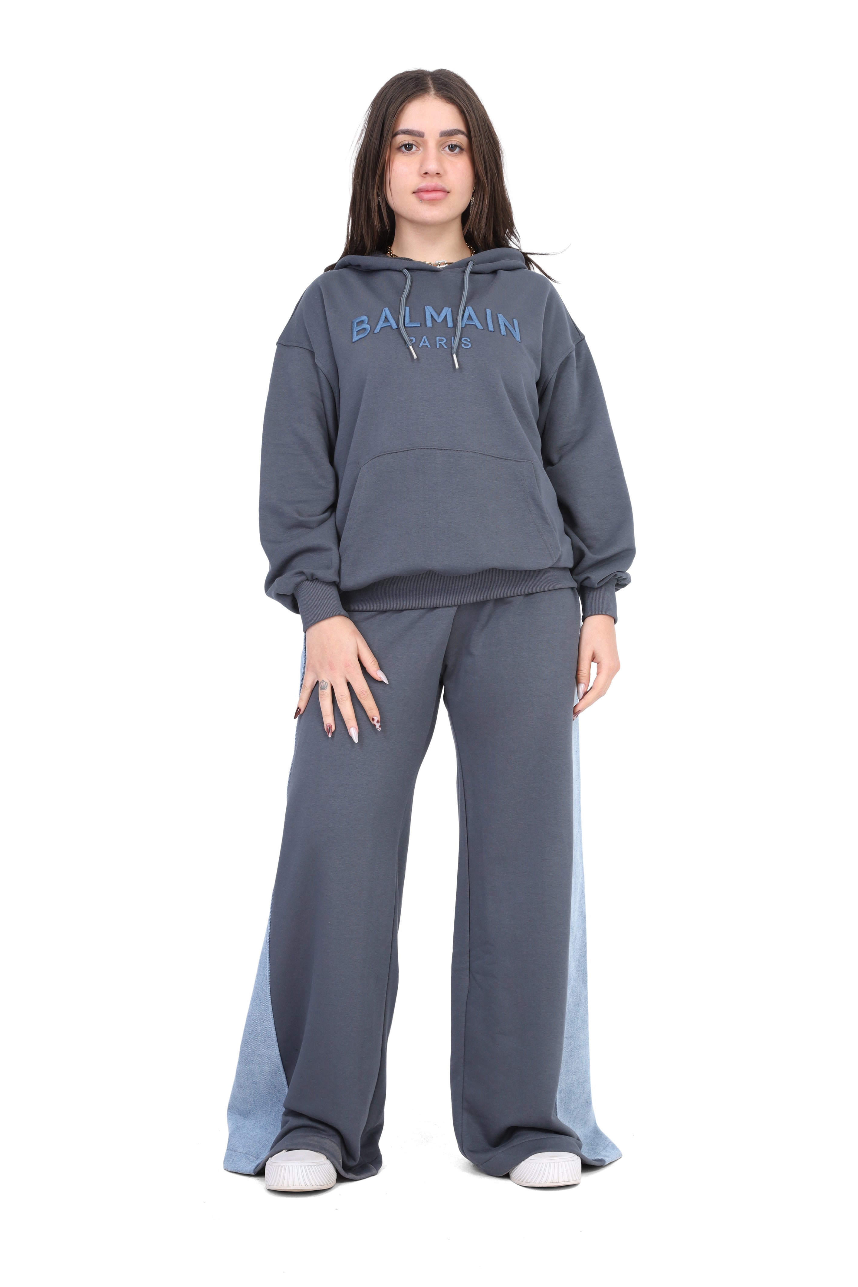 Oversized Hoodie & Wide-Leg Sweatpants Set 2059S411