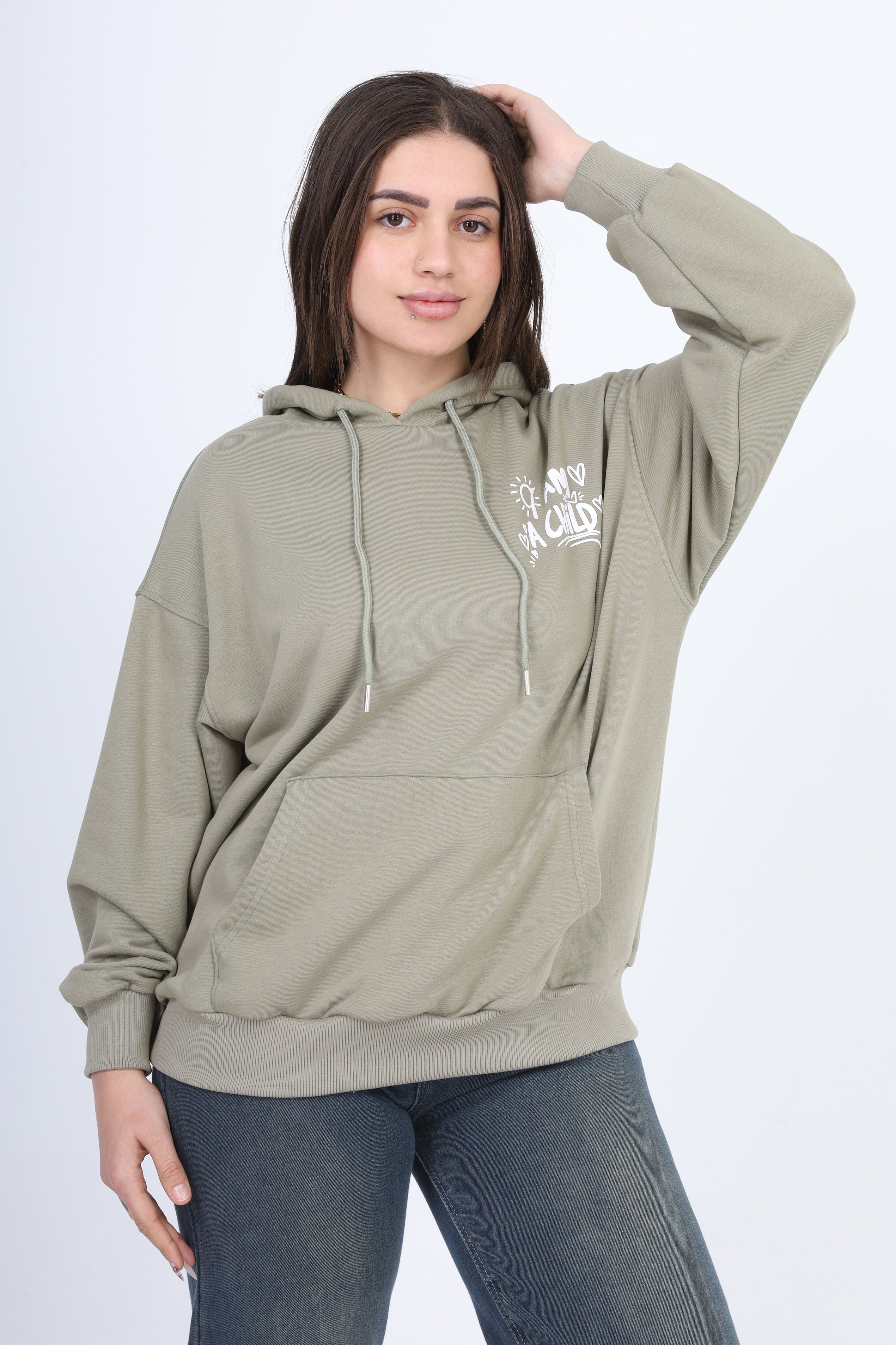 Oversized Hoodie with Back Print 2059S413