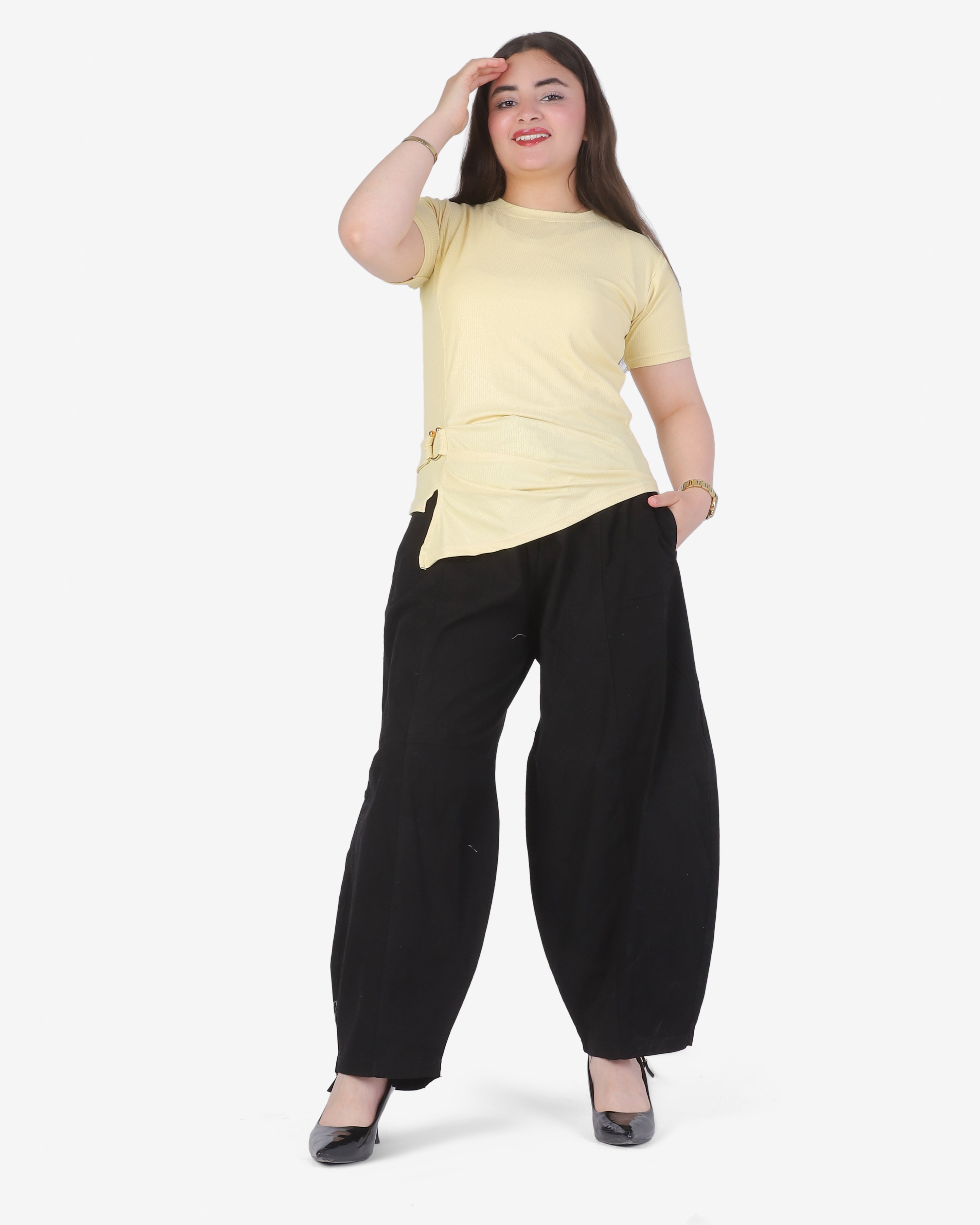 Asymmetrical Hem T-Shirt 2066002