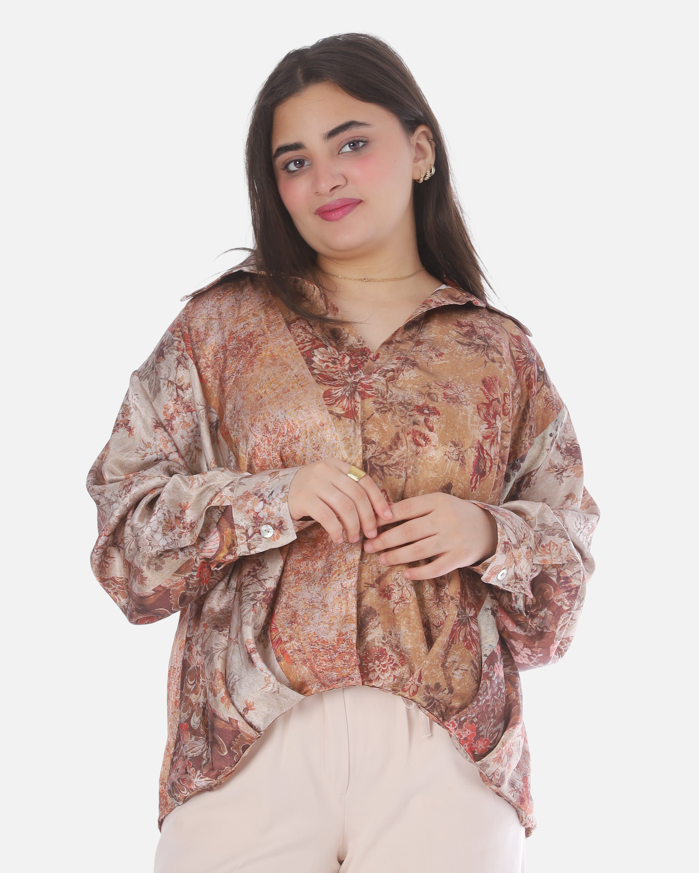 Printed Oversized Blouse 2066104740
