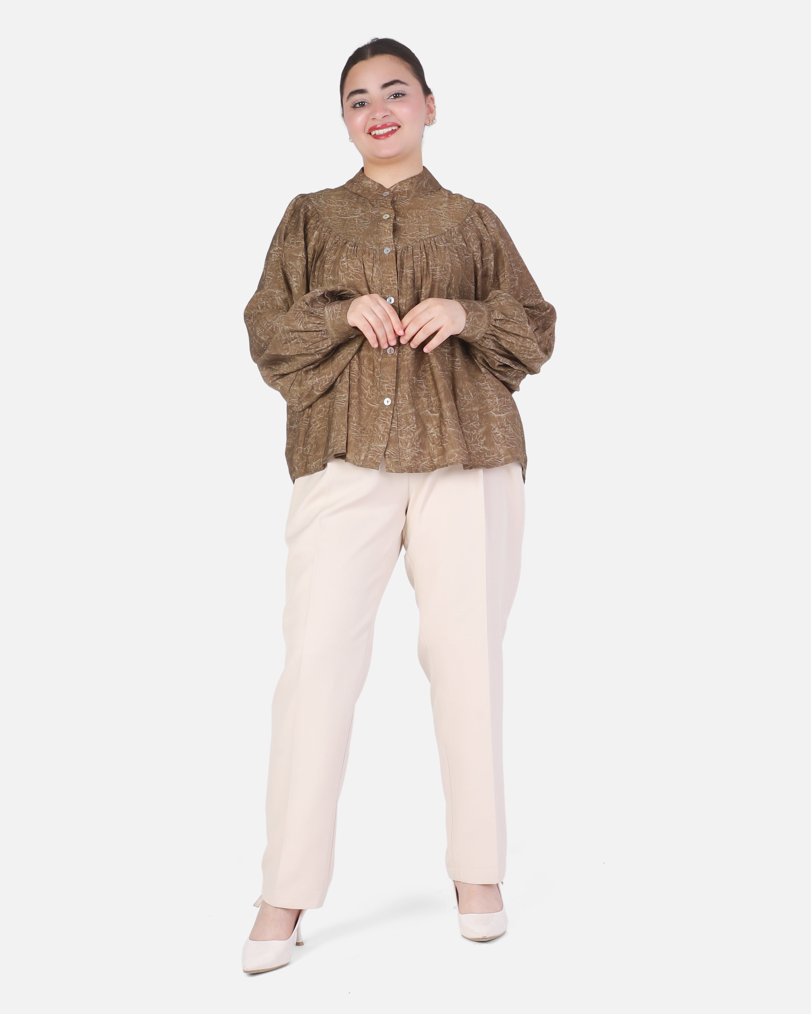 Relaxed Fit Printed Blouse 206610747