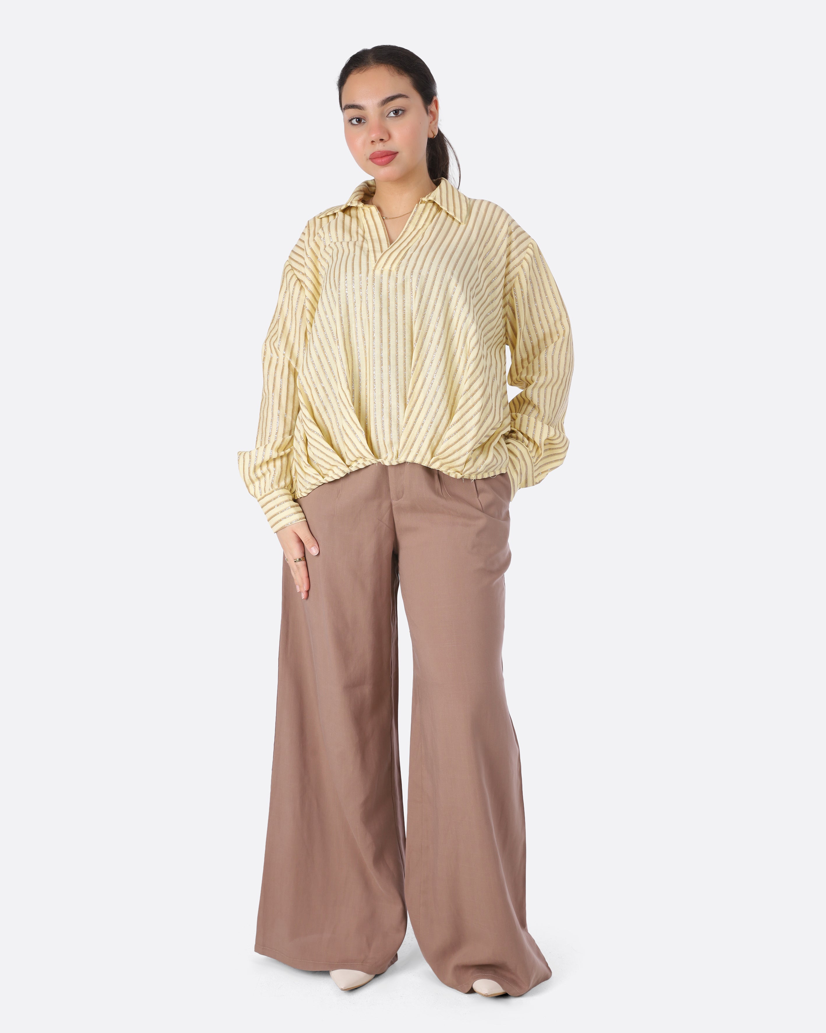 Oversized Striped Blouse 206620095