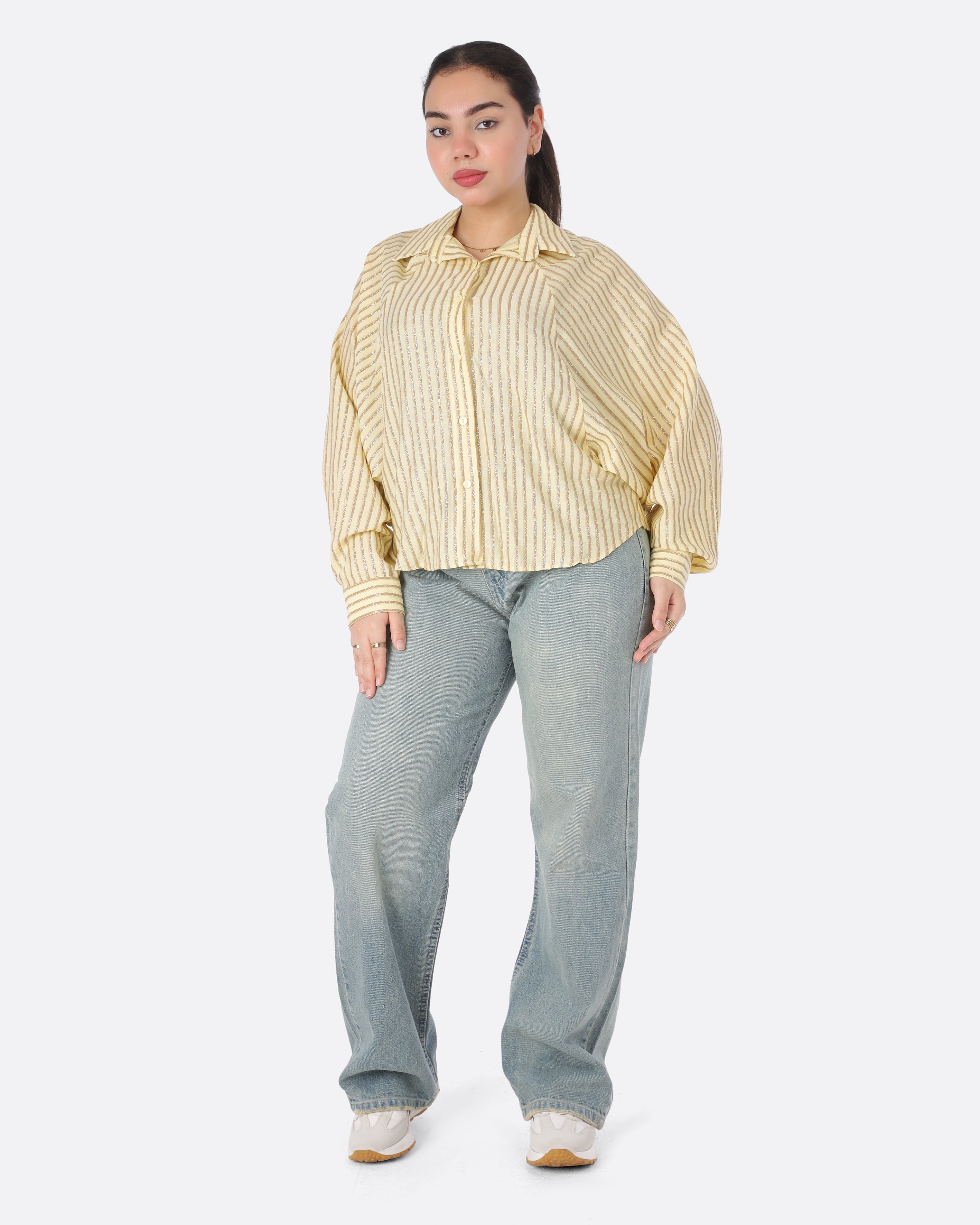 Cropped Striped Shirt 206620096