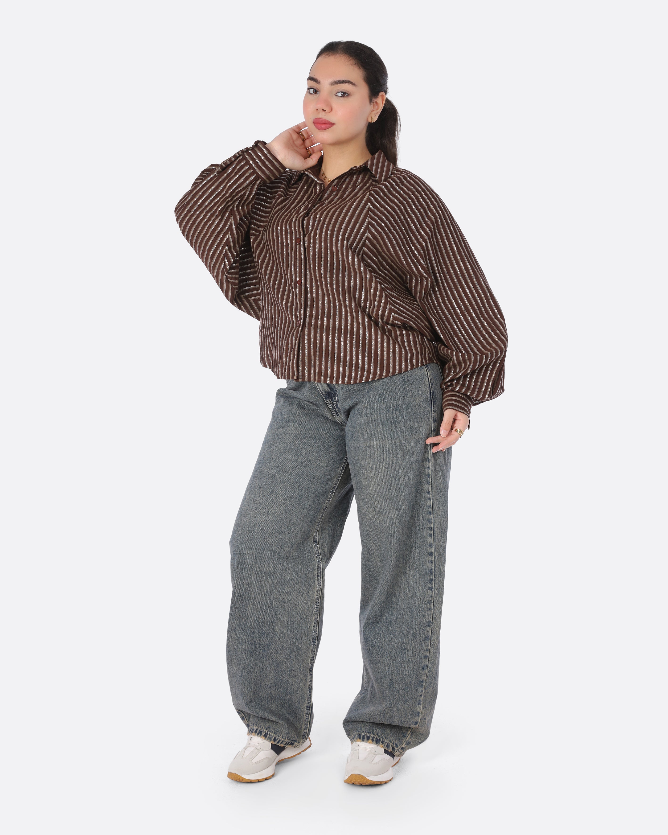 Cropped Striped Shirt 206620096