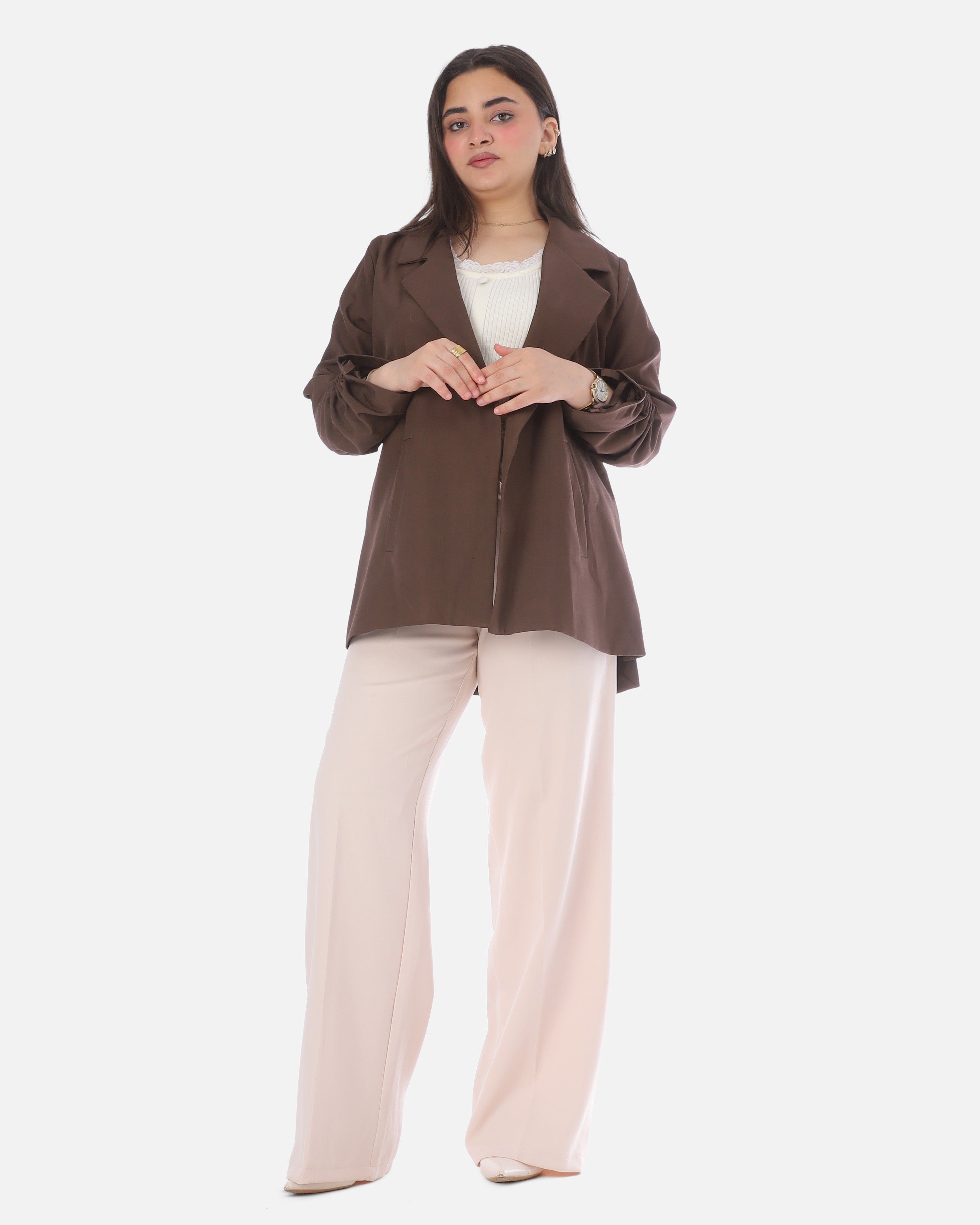 Classic Blazer with Sleeve Strap Detail 2066502020/1