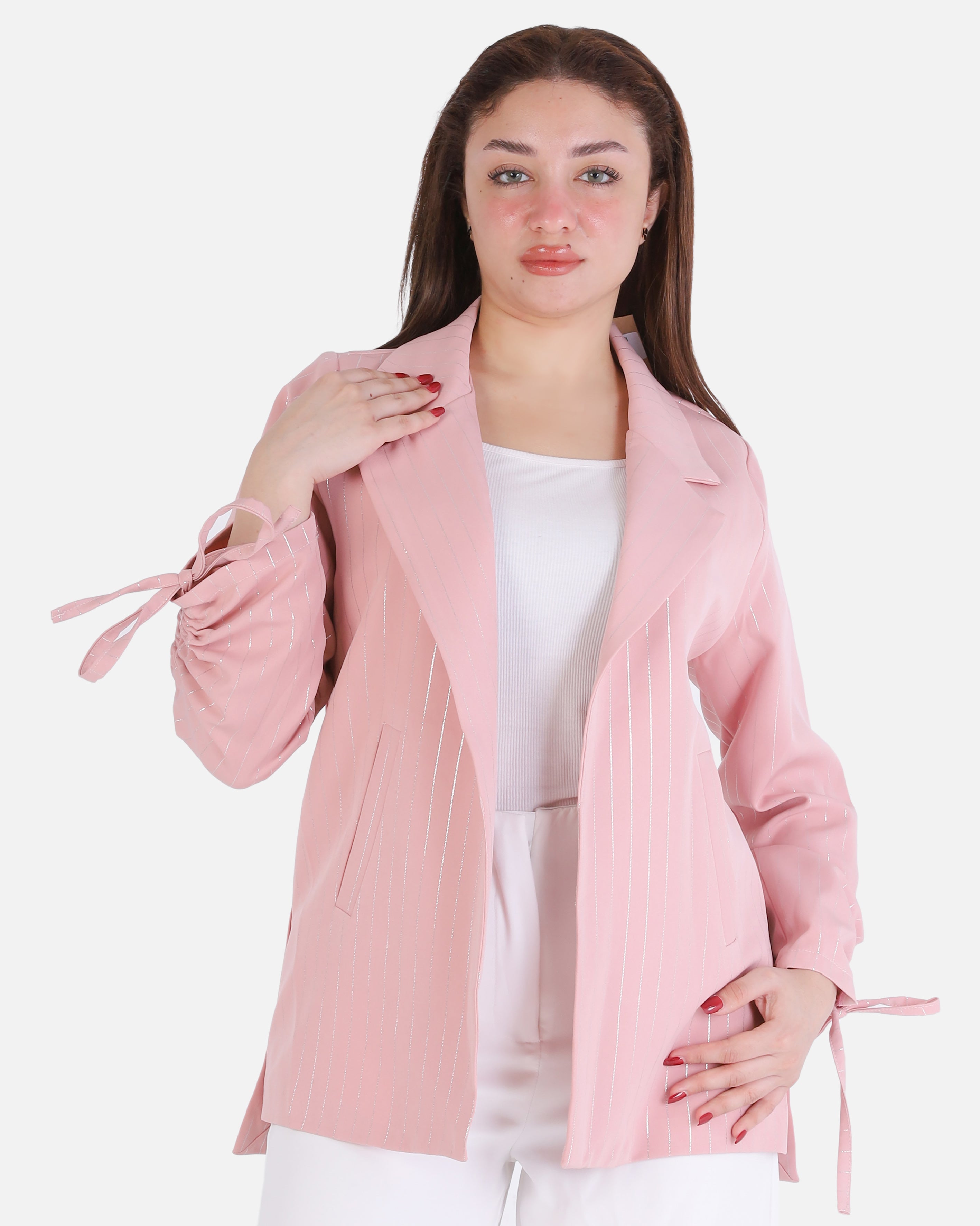 Blazer With Ruched Sleeves Details 2066502020
