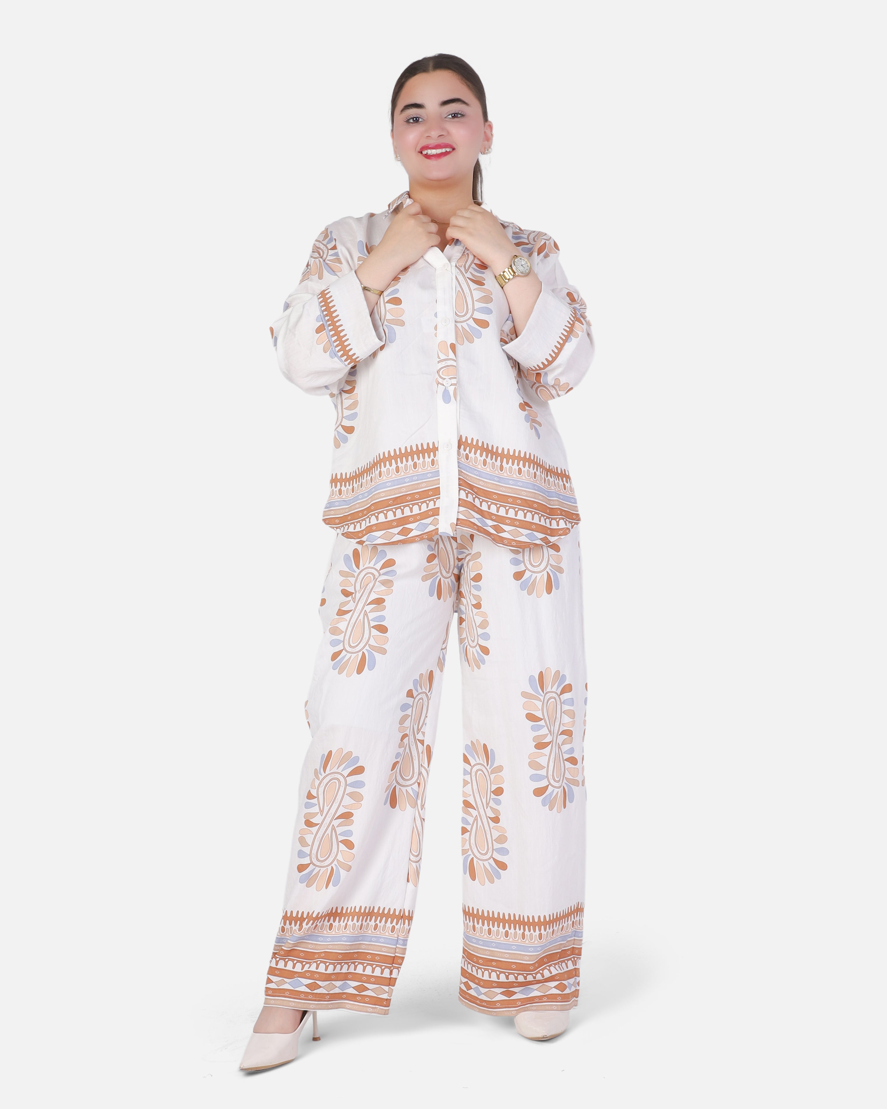 Printed Oversized Two-Piece Set 206695497