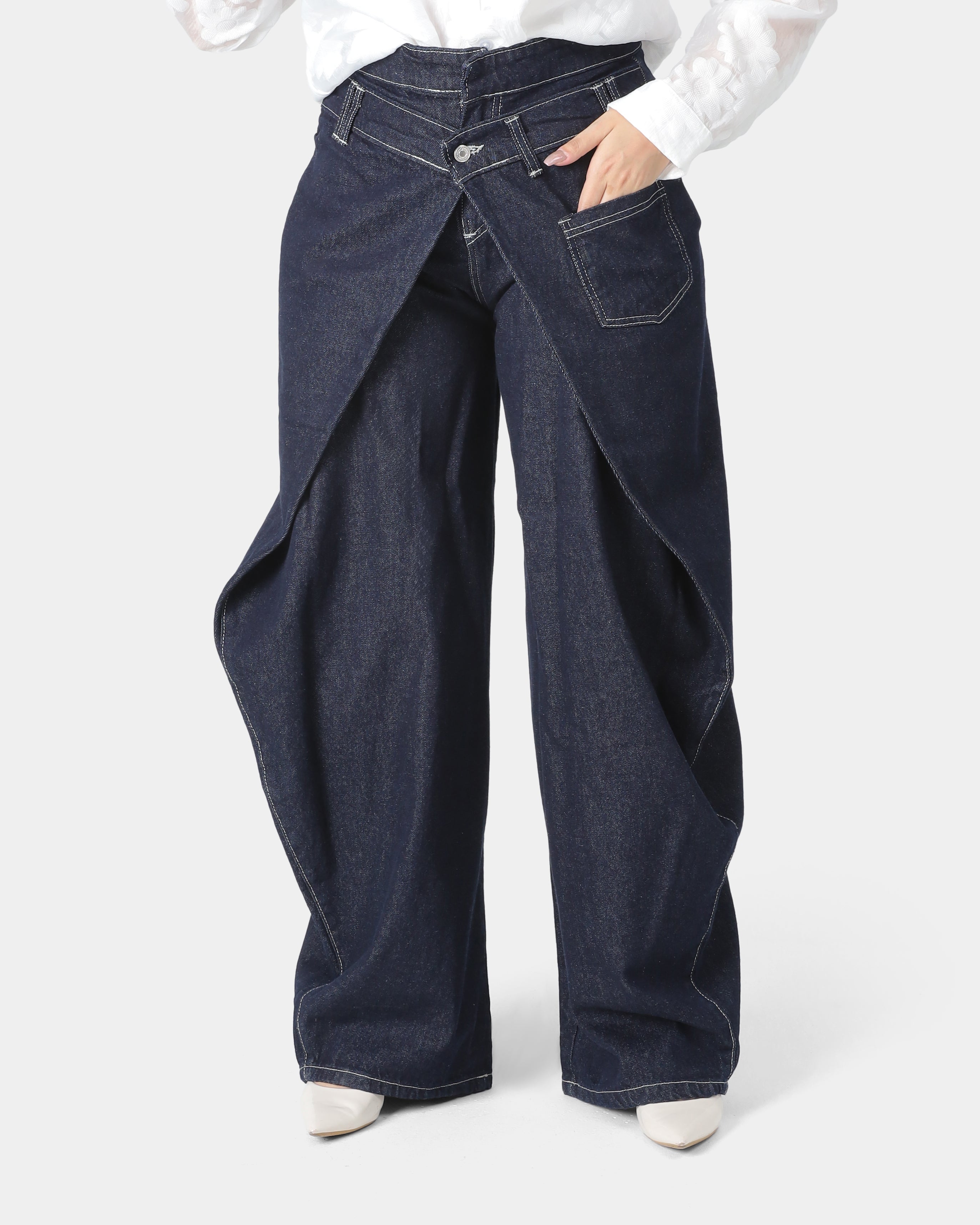 Layered Wide Leg Jeans 2067TR05