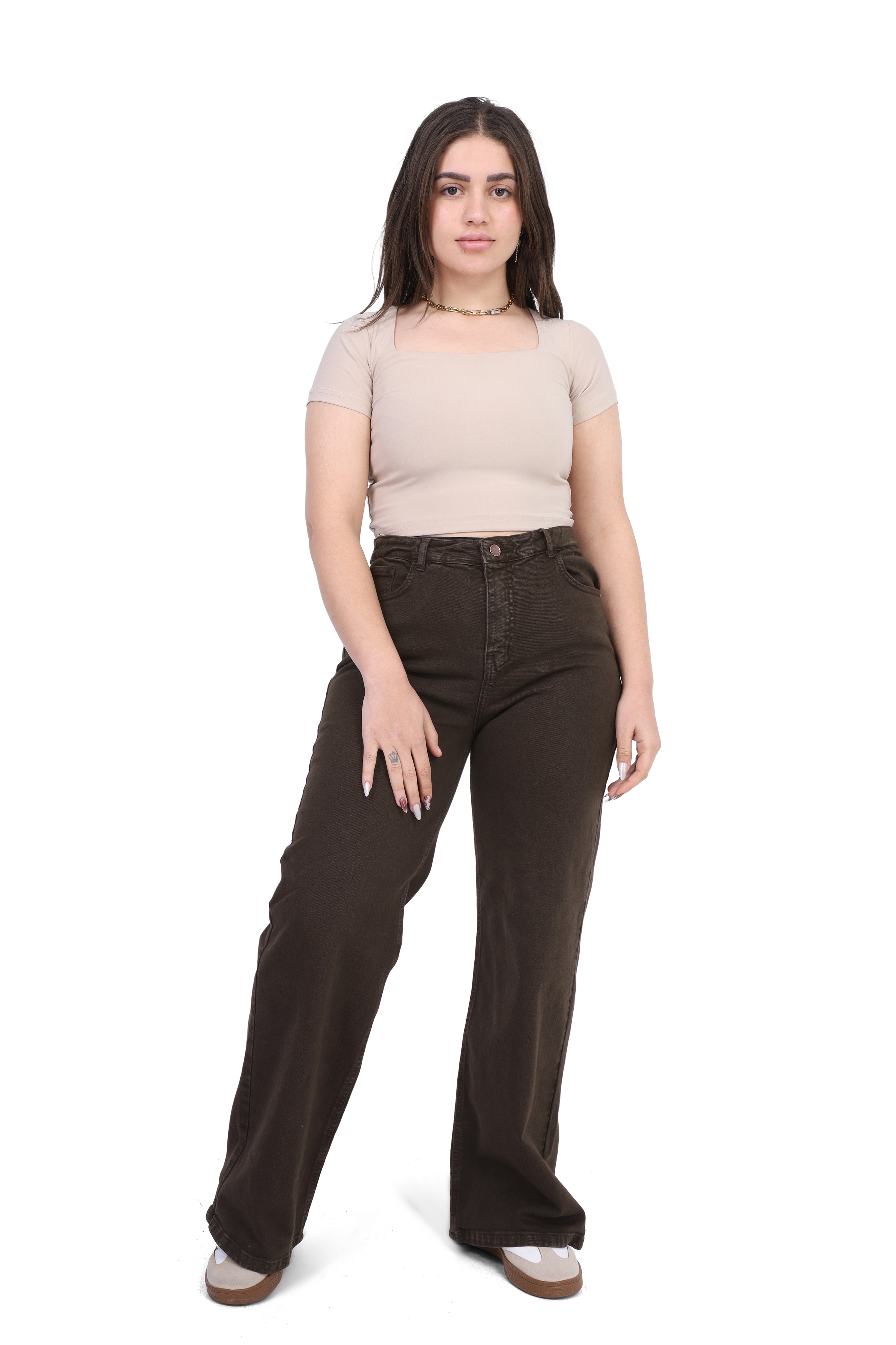 Wide-Leg Denim Trousers 20681050