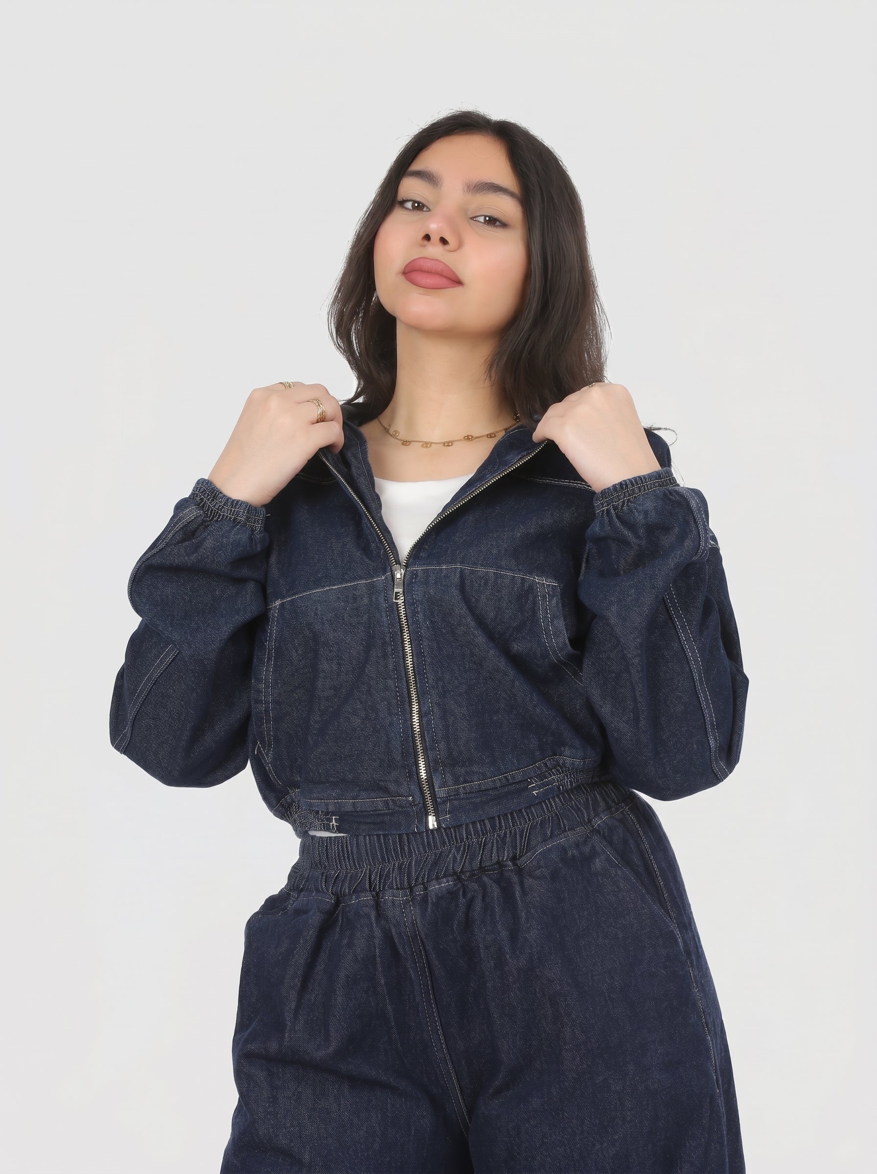 Denim Jacket with Hood 20681531