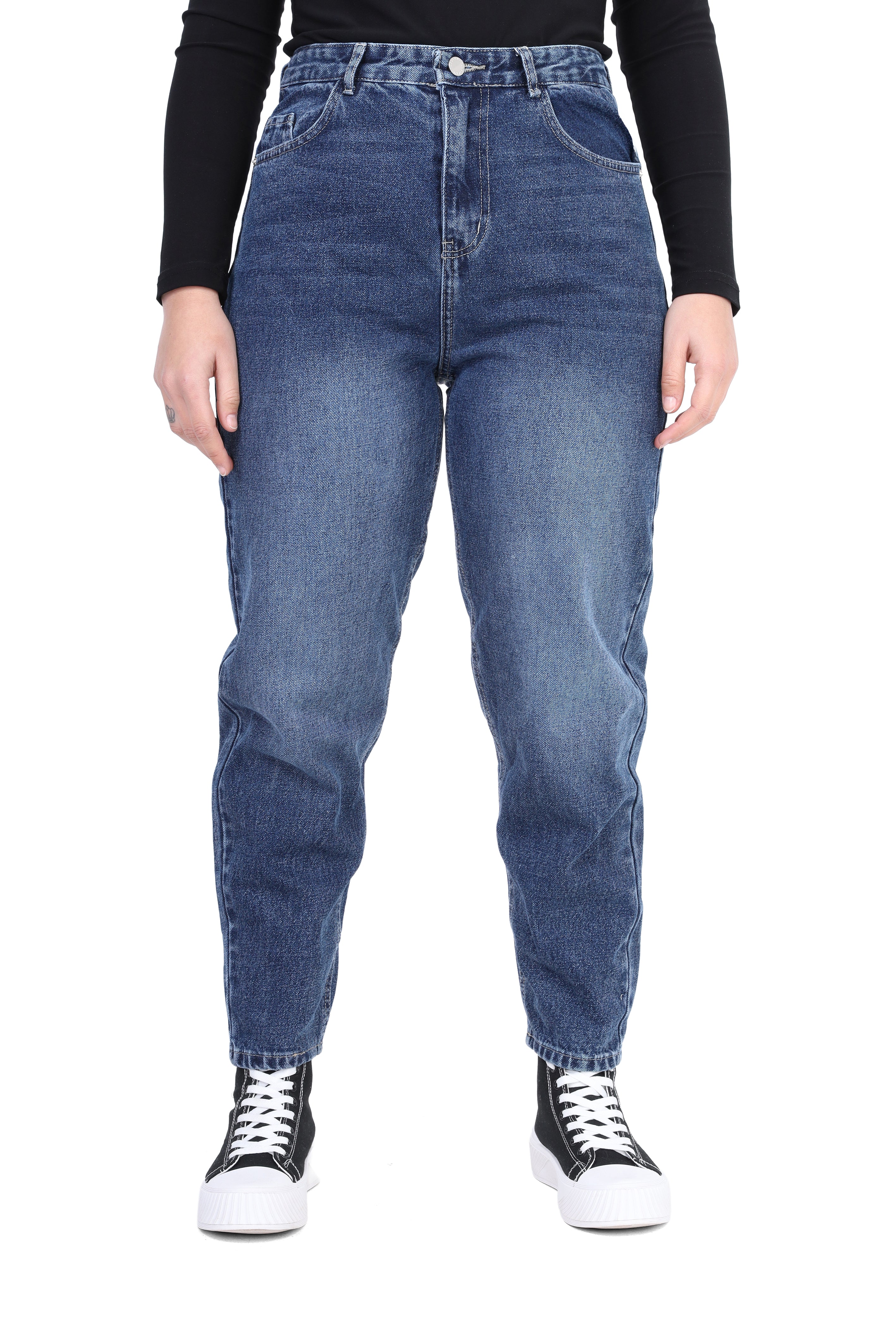 High-Waisted Mom Fit Denim Jeans 20682116