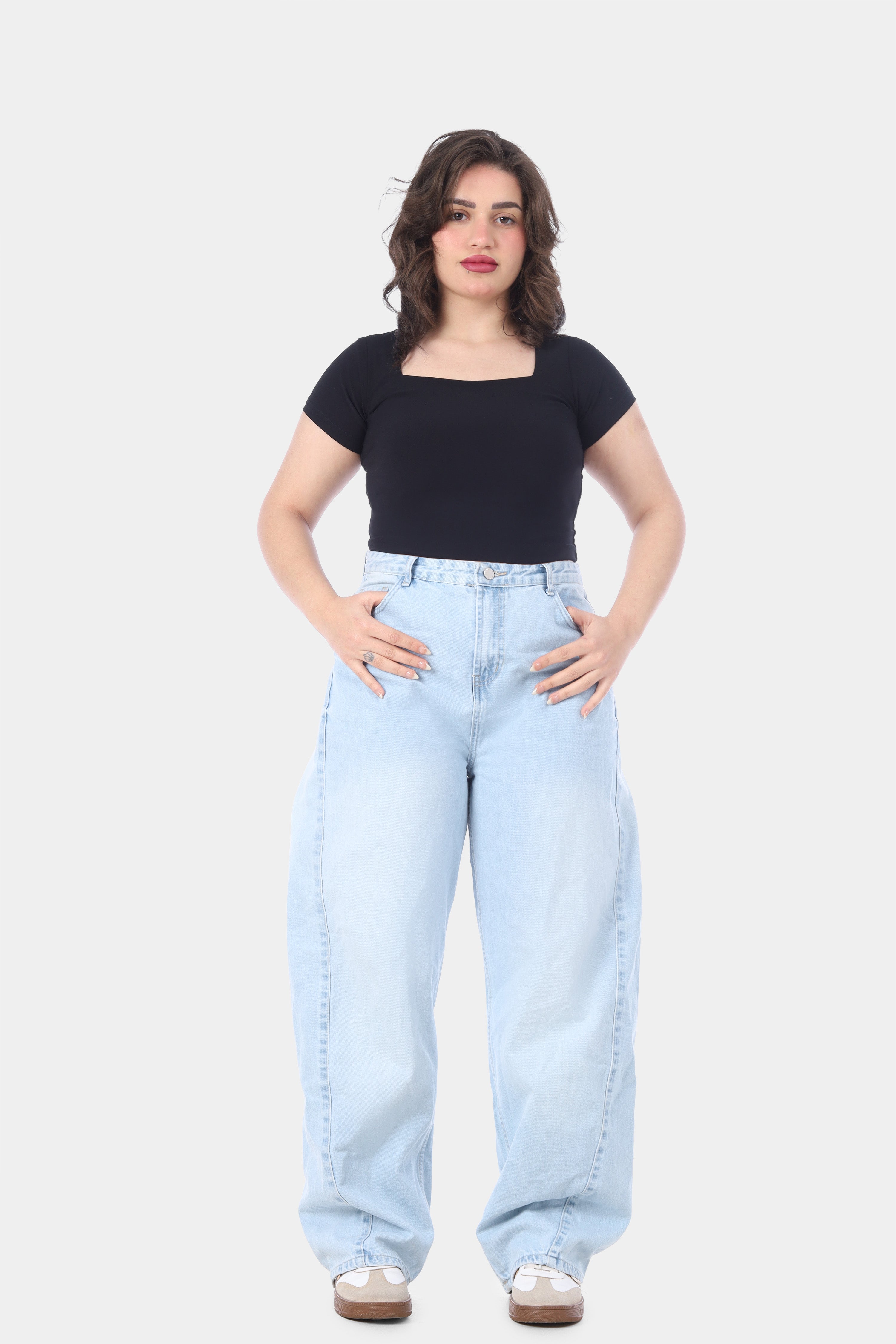 Wide Leg Denim Jeans 20682994