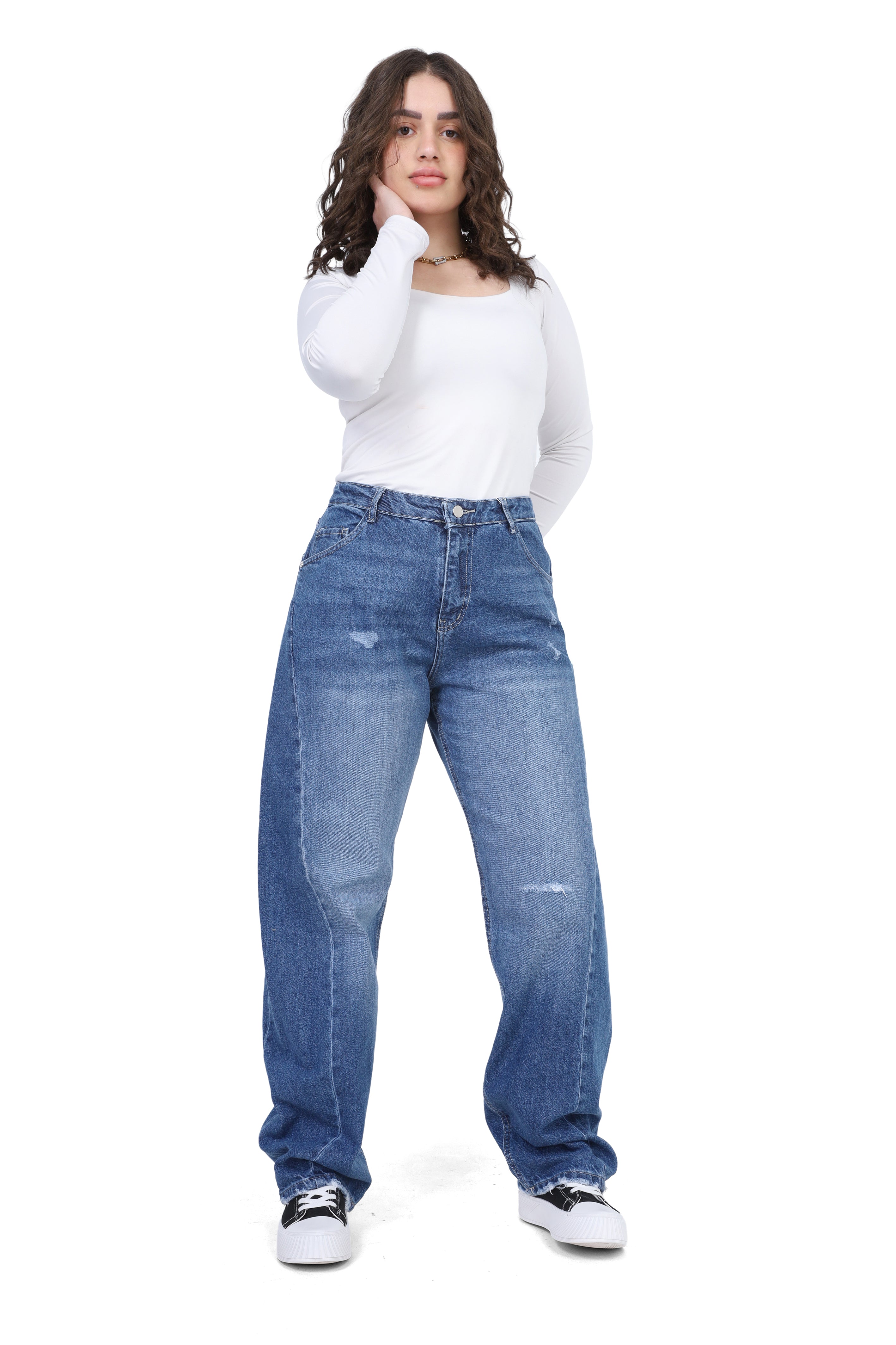 High-Waist Loose Fit Pants 20682996