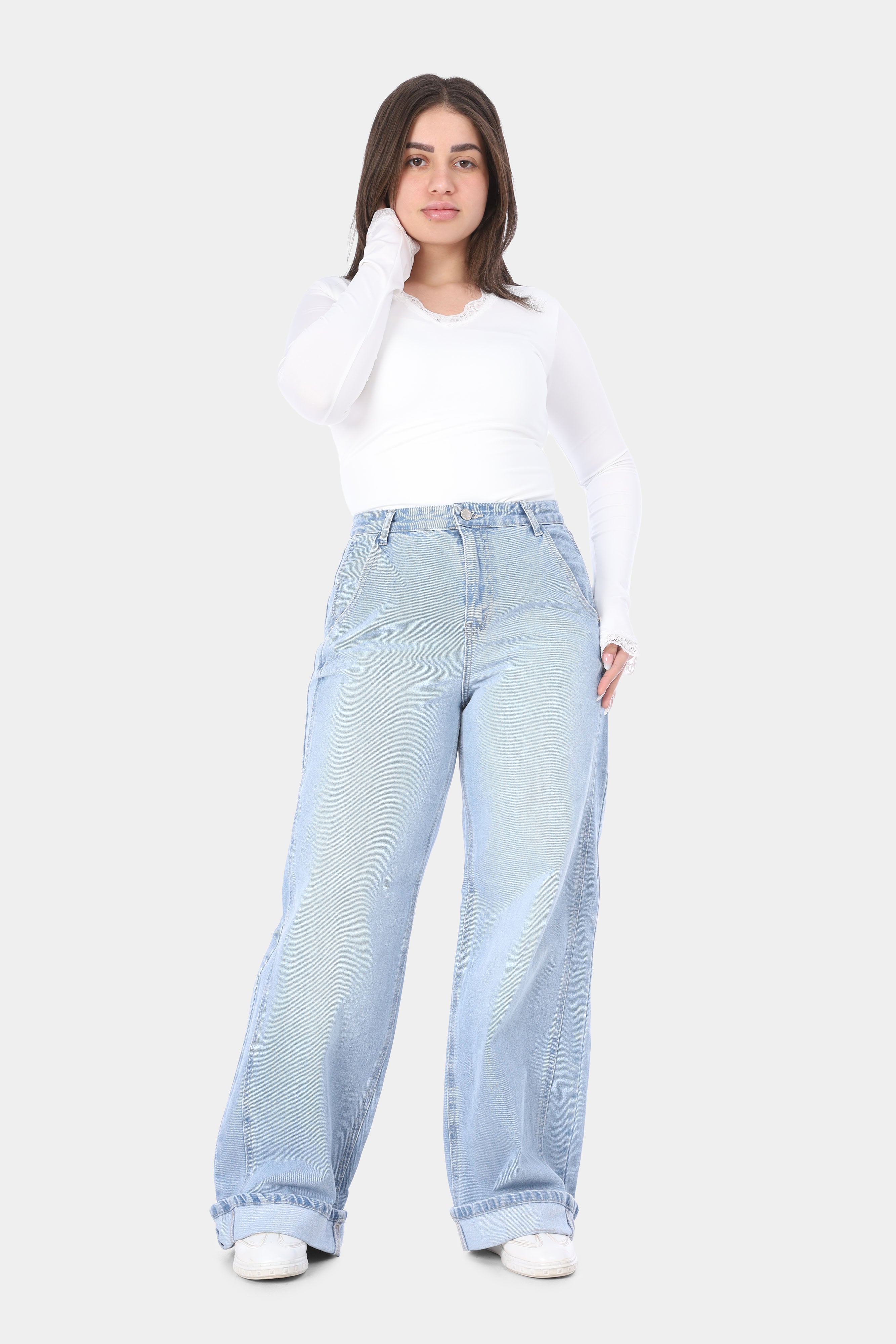 High-Waist Wide Leg Jeans 20683021