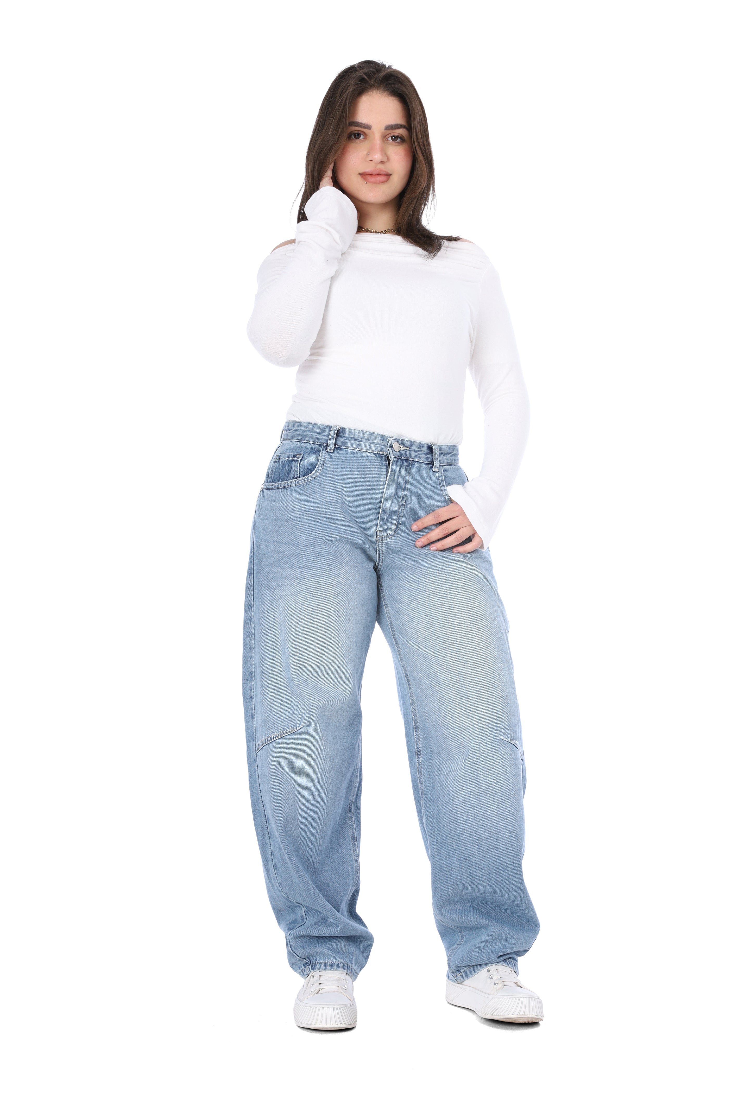 High-Waist Loose Fit Pants 20683024