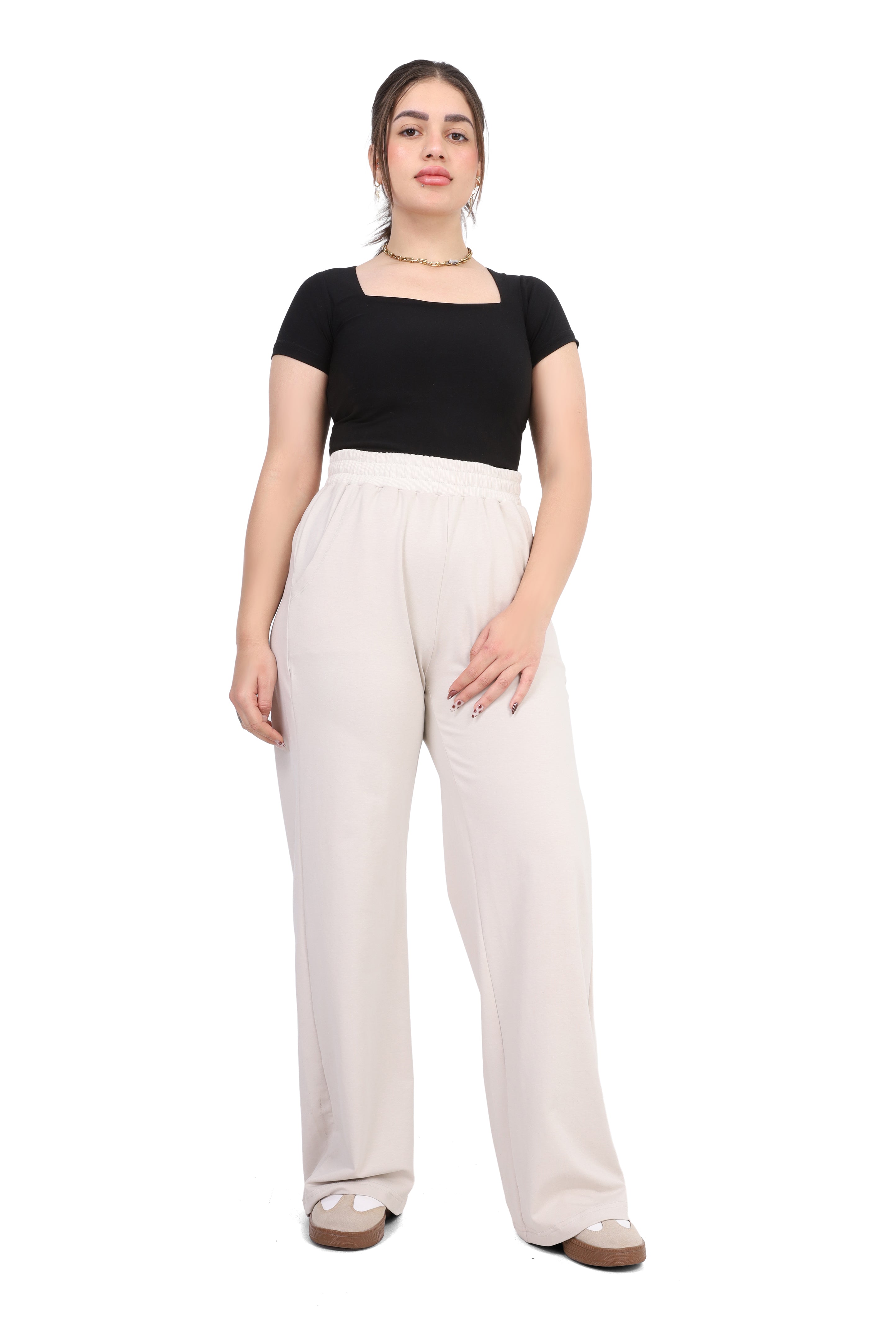 High-Waisted Wide-Leg Sweatpants 20688529