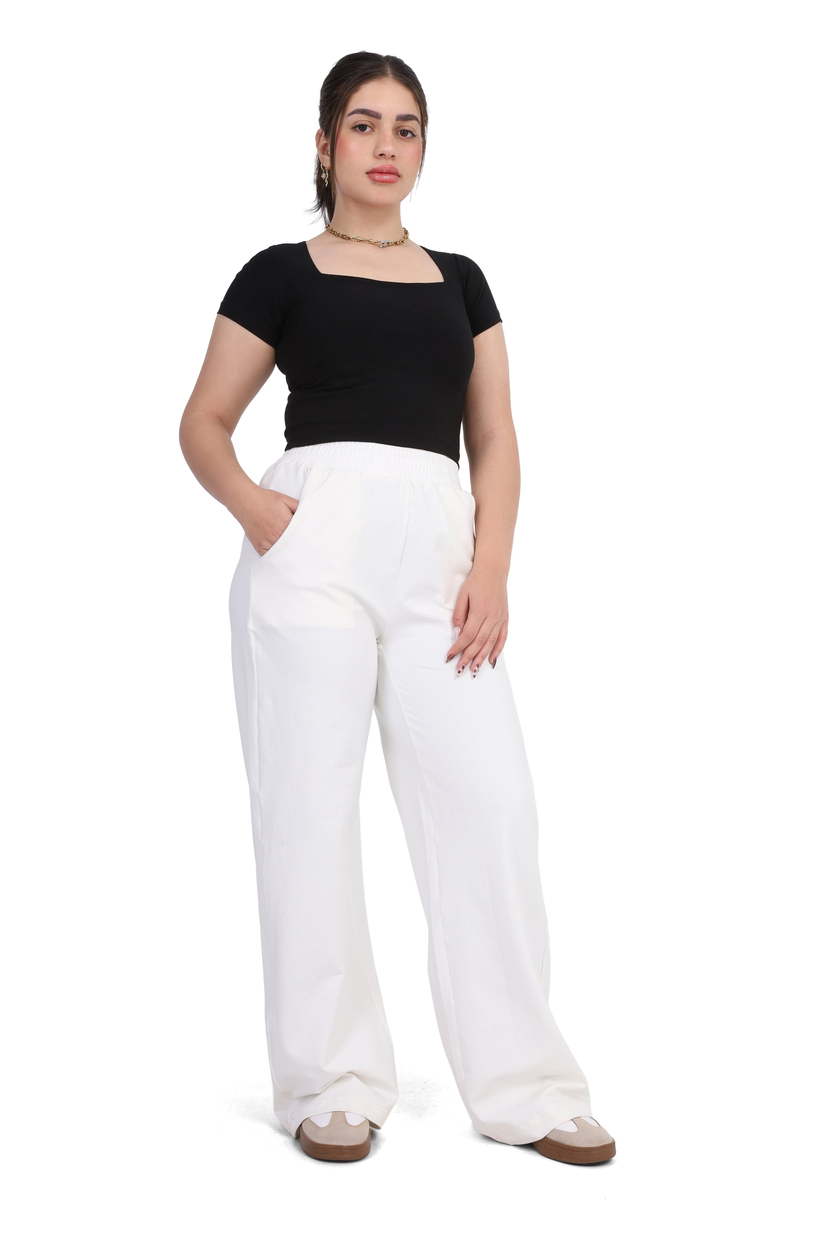 High-Waisted Wide-Leg Sweatpants 20688529