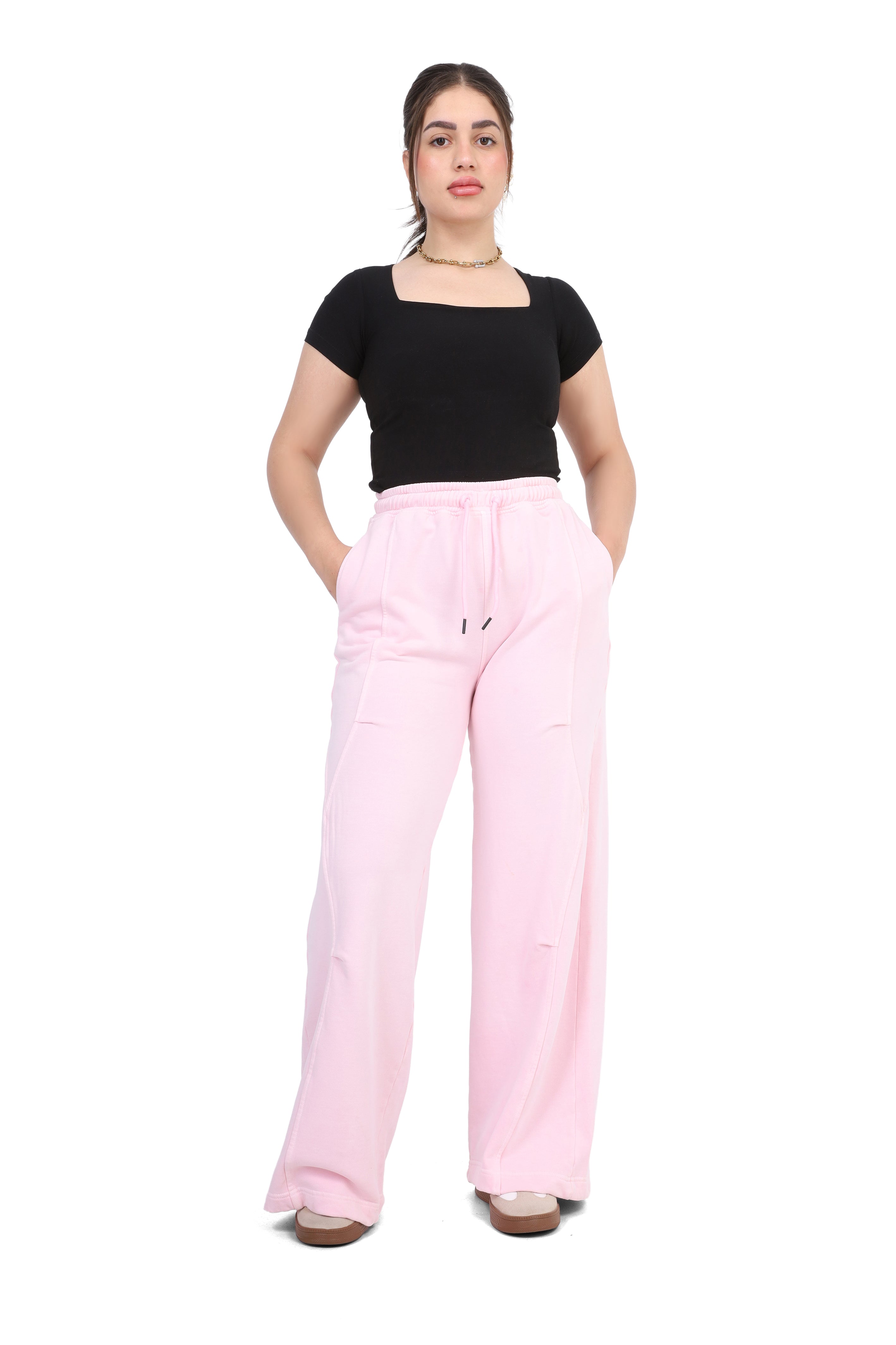 Relaxed Wide-Leg Drawstring Sweatpants 20688623