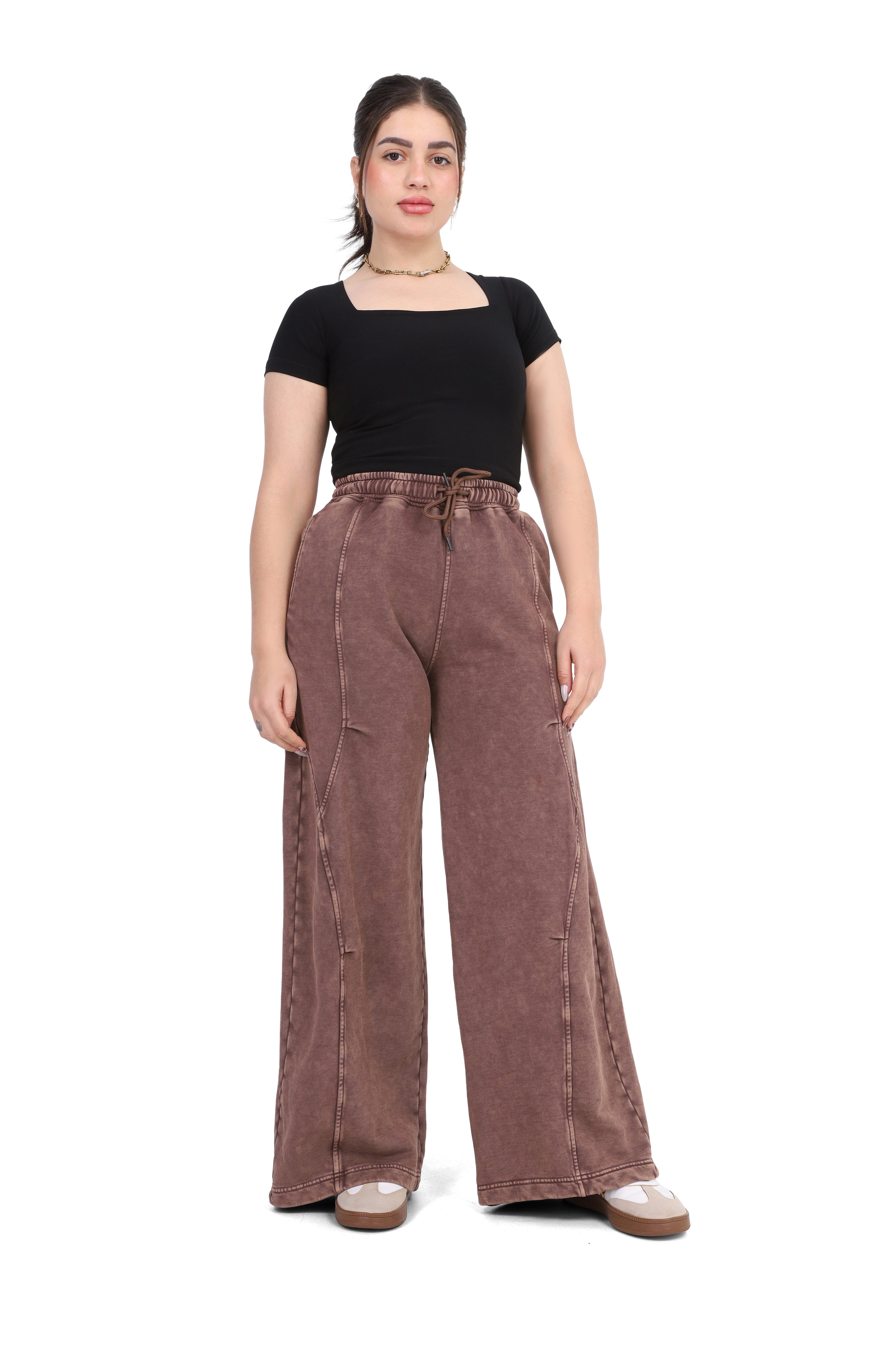 Relaxed Wide-Leg Drawstring Sweatpants 20688623