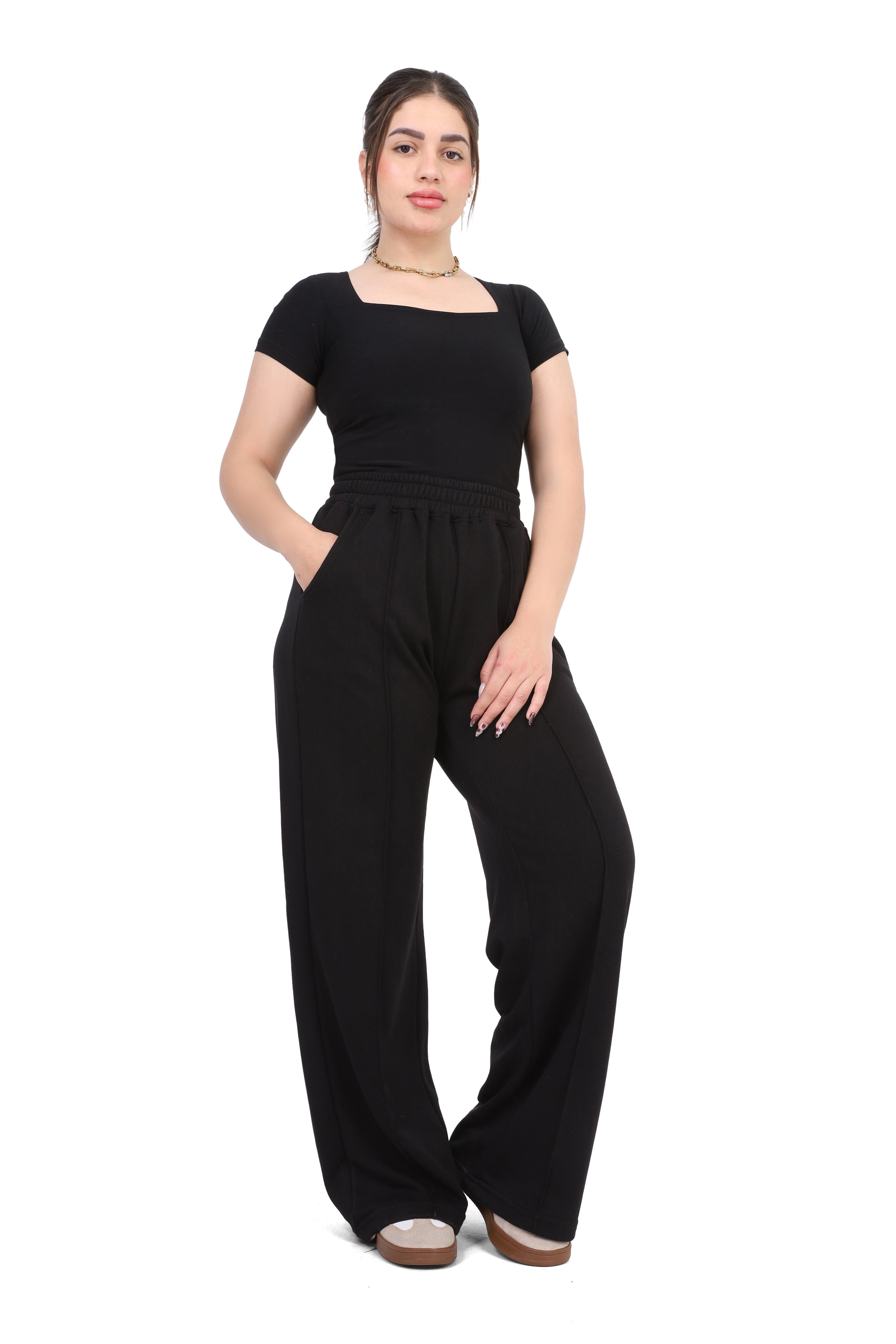 High-Waisted Wide-Leg Sweatpants 20688649