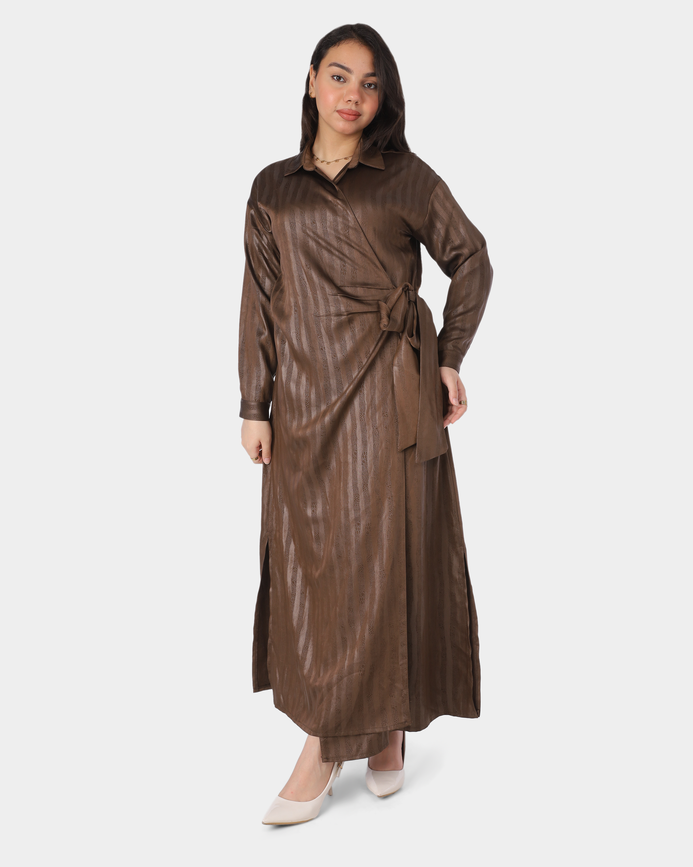Satin Side Tie Dress 20726036
