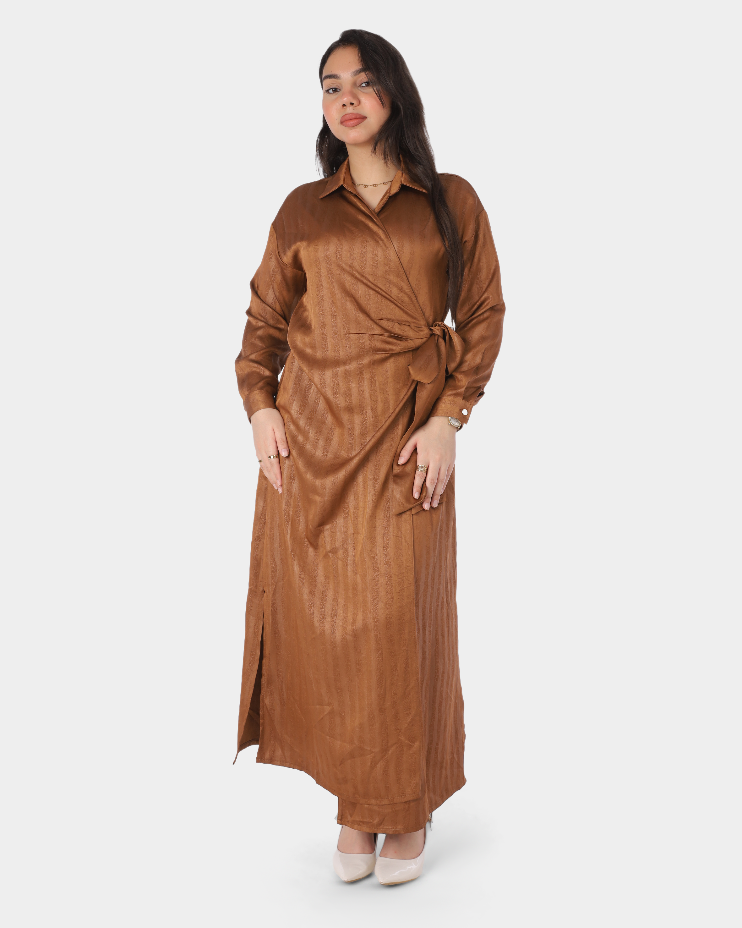 Satin Side Tie Dress 20726036