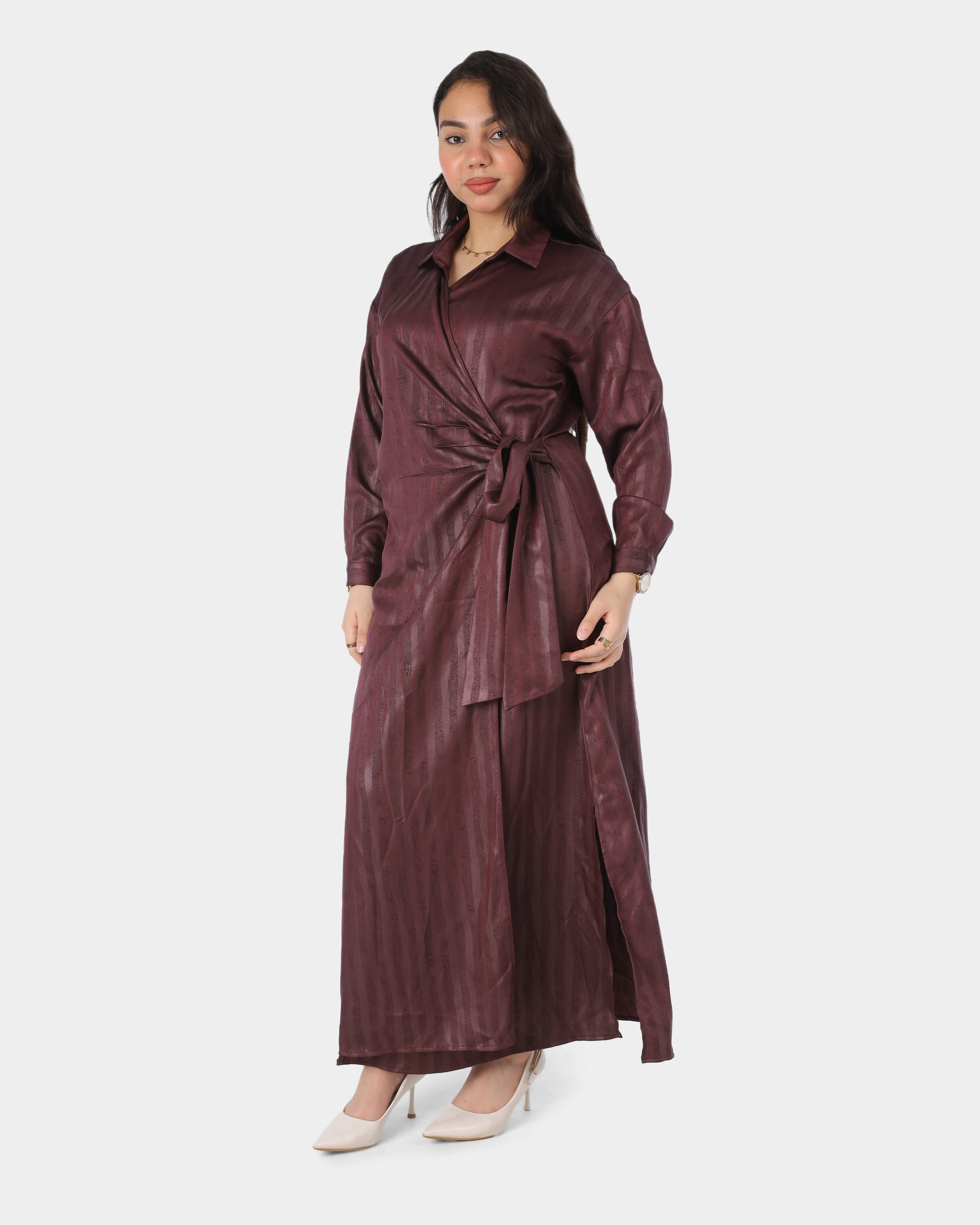 Satin Side Tie Dress 20726036