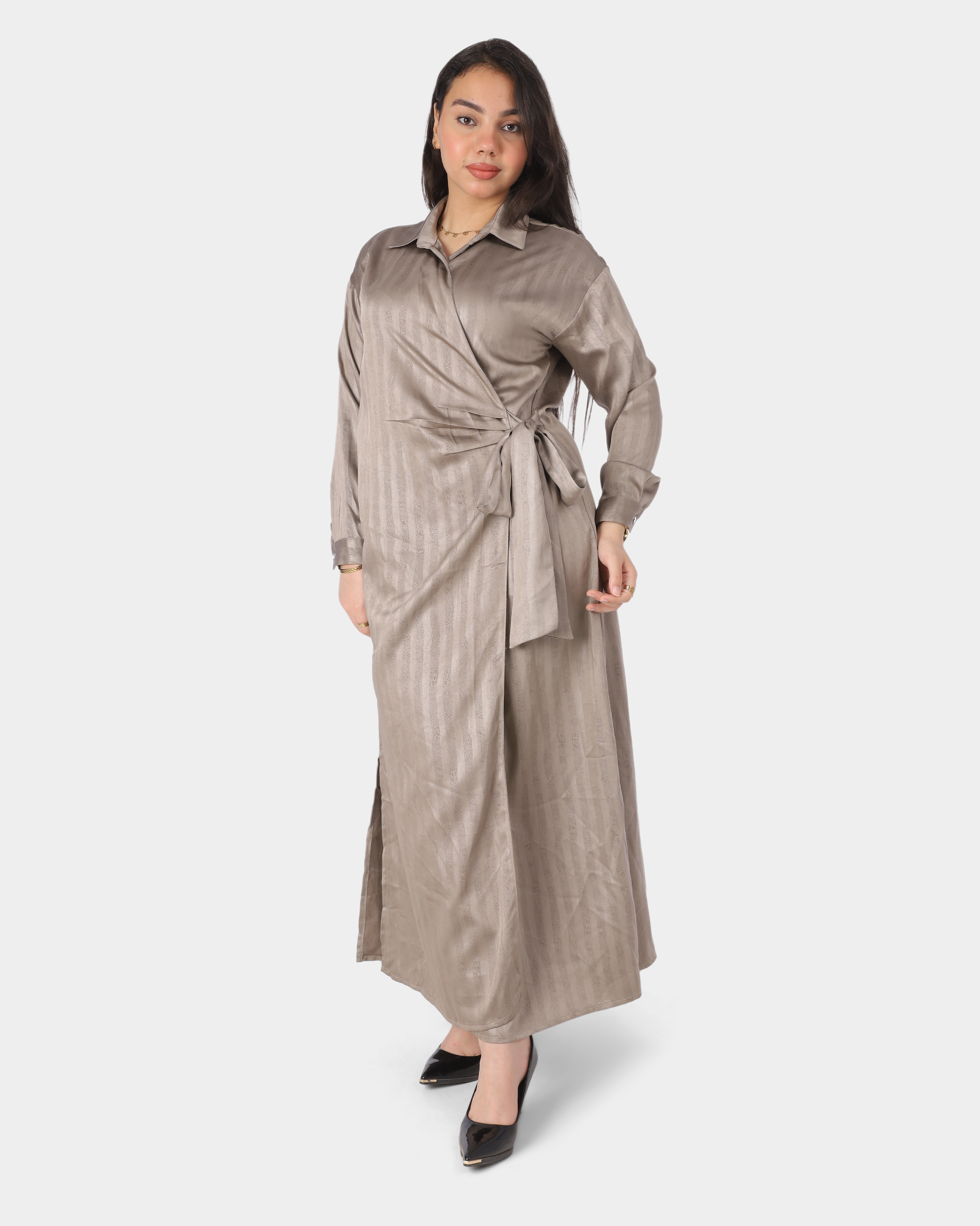 Satin Side Tie Dress 20726036