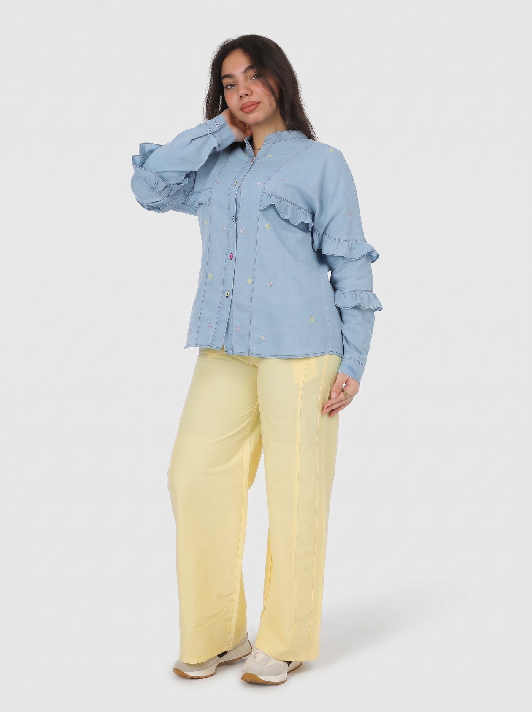 Embroidered Denim Shirt 2072729