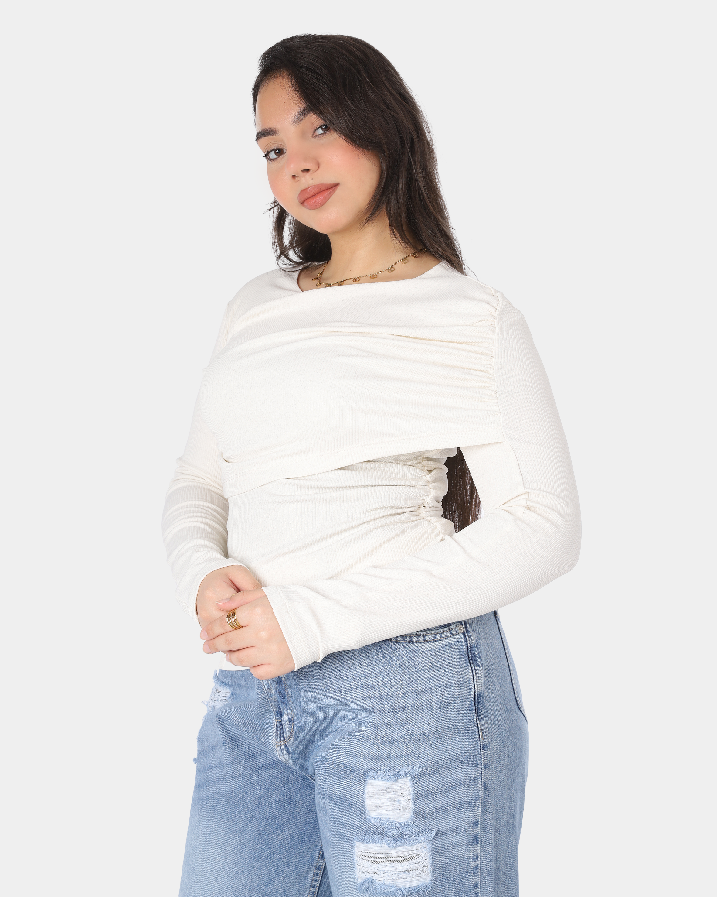 Shimmer Cropped Blouse 2072784