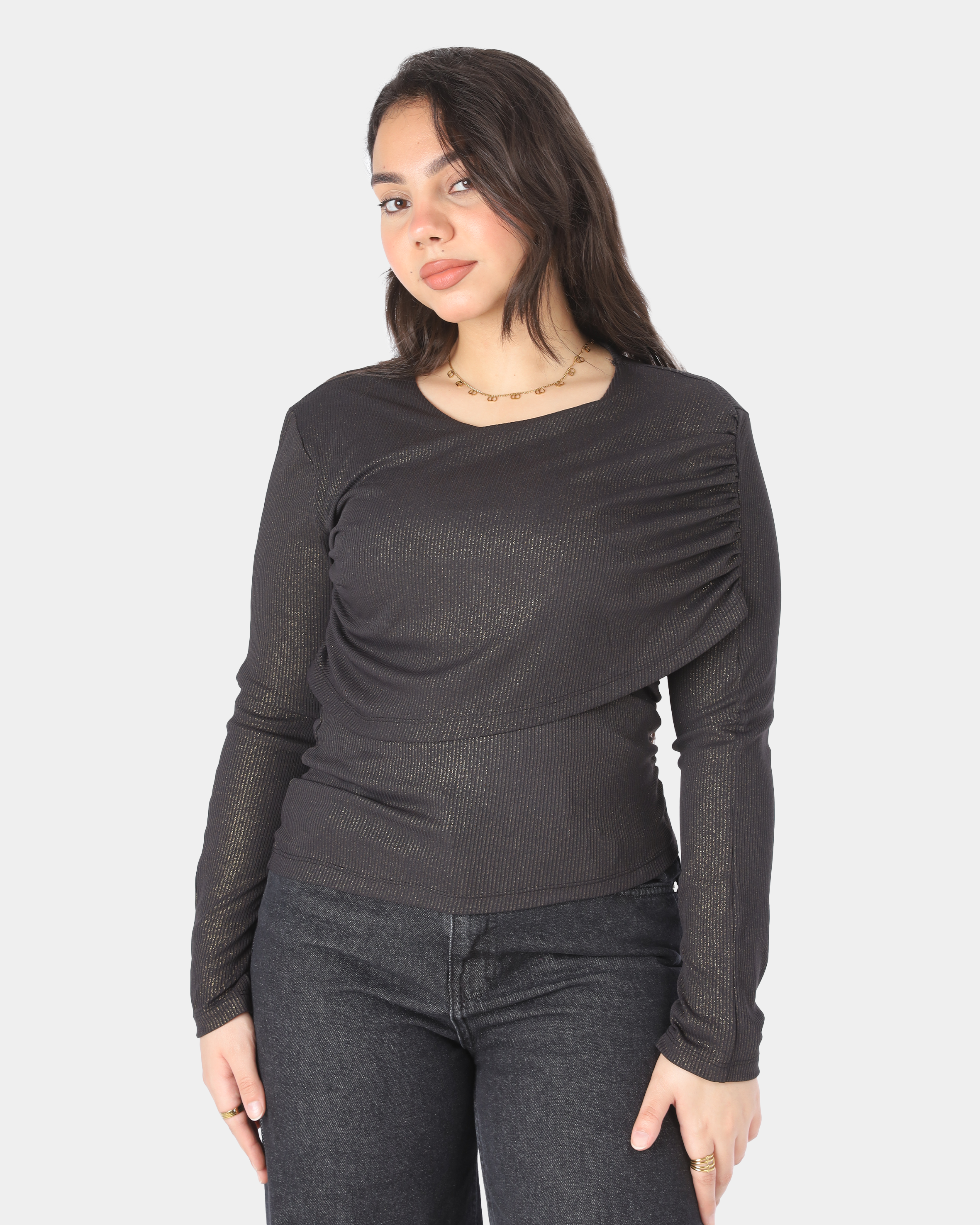Shimmer Cropped Blouse 2072784