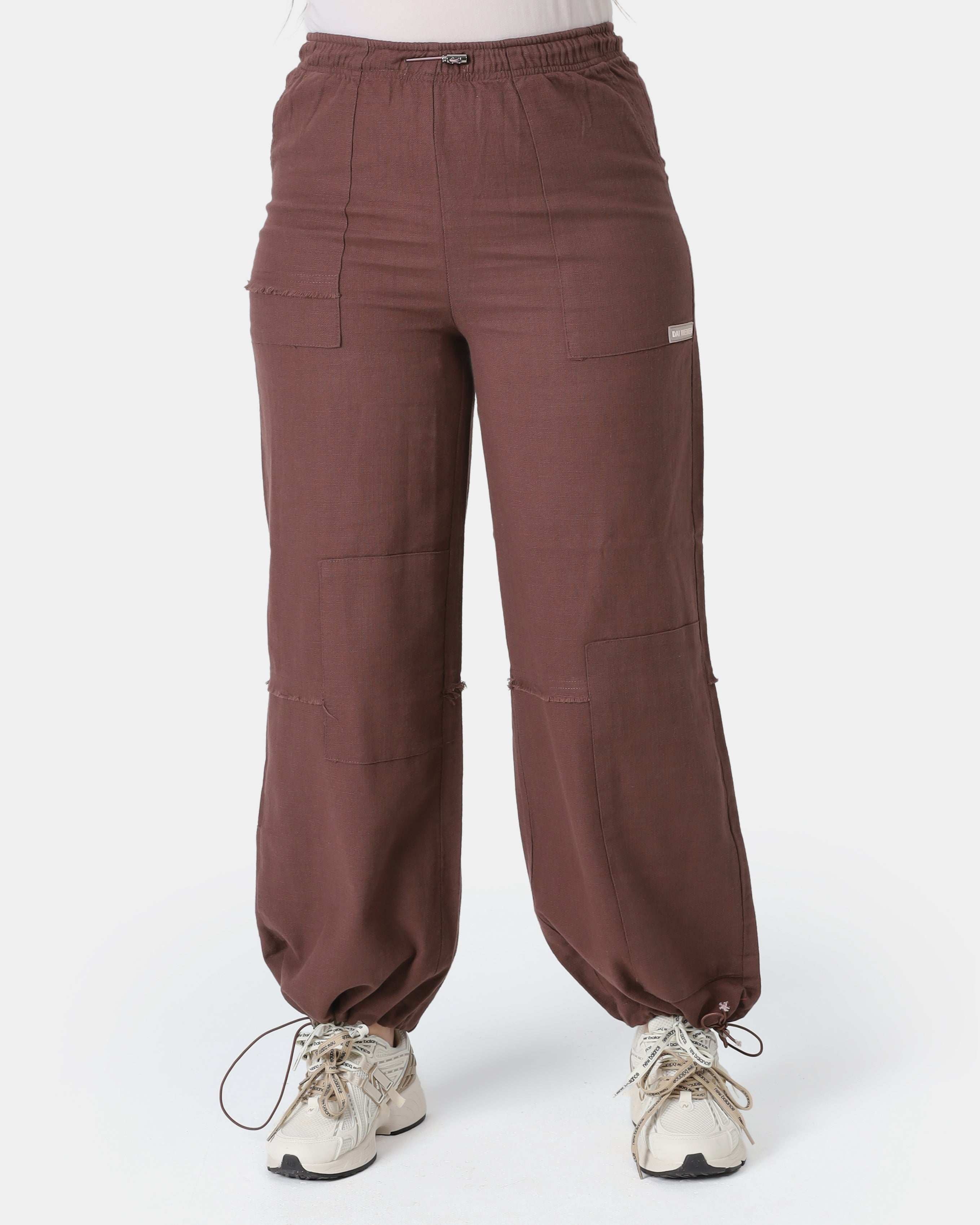 Linen Pants with Adjustable Hem Ties 2073M494